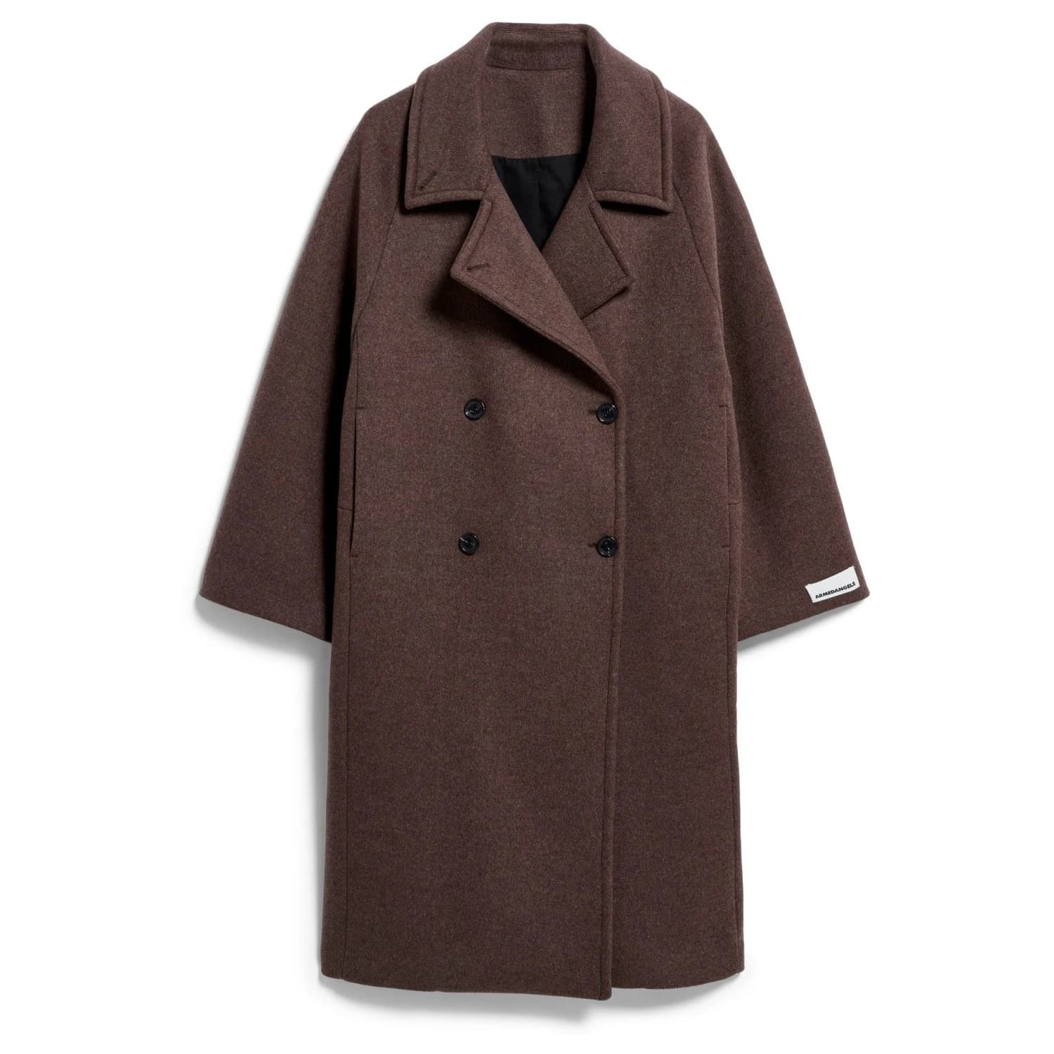Зимно яке ARMEDANGELS Women's Wool Double-Breasted Coat Coat - Claystone Melange