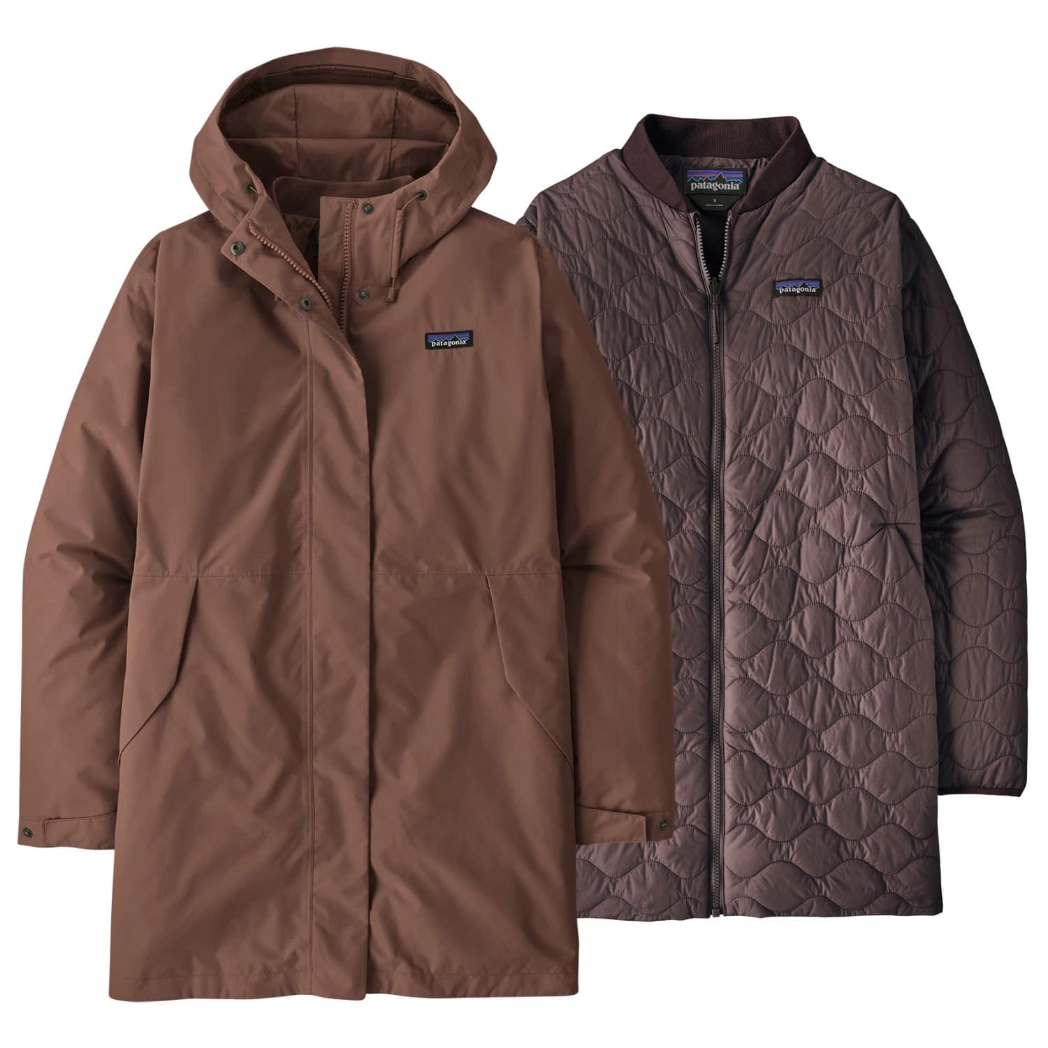 Дамско яке парка Patagonia Women's Heyes Peak 3-In-1 Parka 3-in-1 jacket - Berm Brown