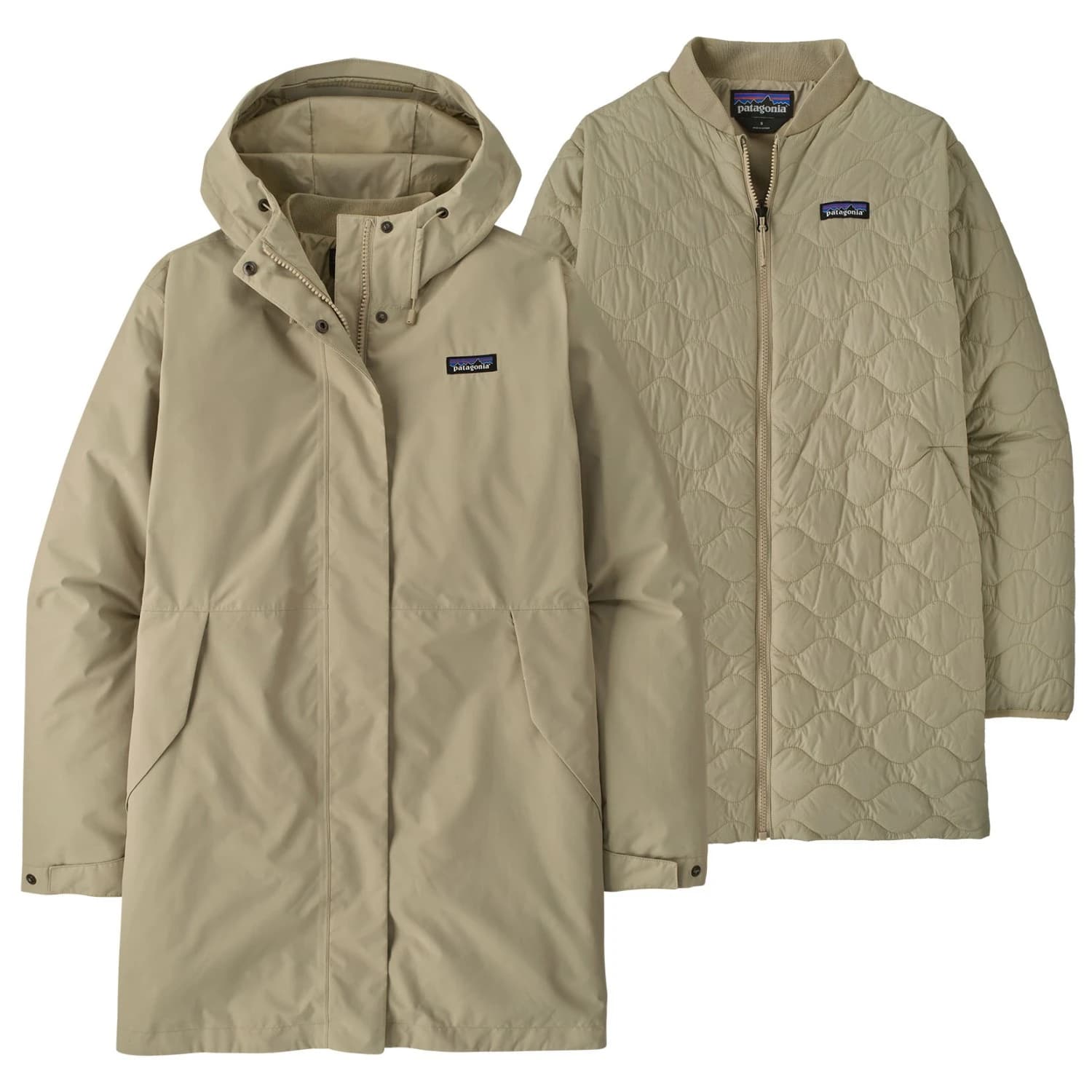 Дамско яке парка Patagonia Women's Heyes Peak 3-In-1 Parka 3-in-1 jacket - Weathered Stone
