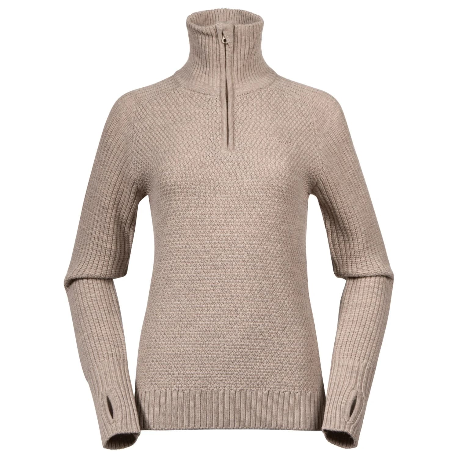 Дамски вълнен пуловер Bergans Ulriken Lady Jumper Merino jumper - Sandstone