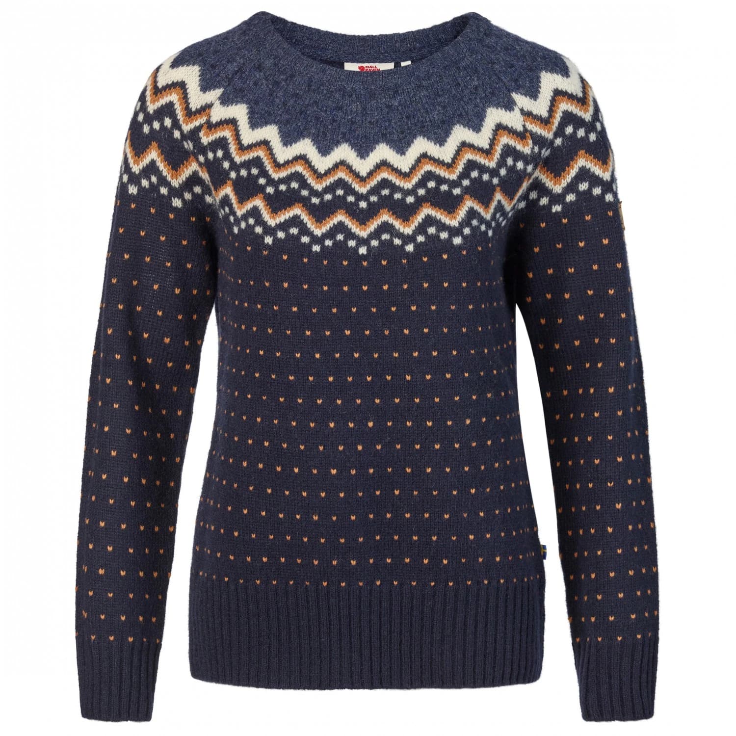 Дамски вълнен пуловер Fjällräven Women's Övik Knit Sweater Wool jumper - Dark Navy