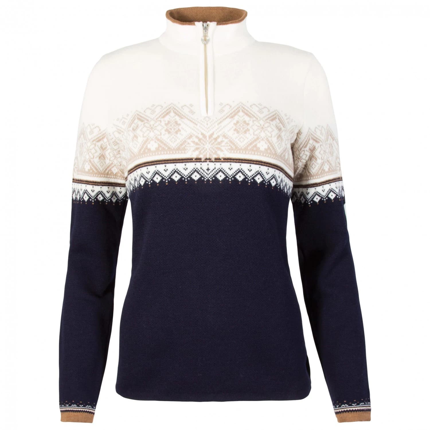 Вълнен пуловер Dale of Norway Women's St. Moritz Merino jumper - Navy / Bronze / Beige / Off White