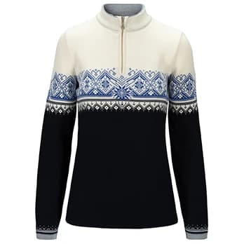 Вълнен пуловер Dale of Norway Women's St. Moritz Merino jumper - Navy / White / Ultramarine
