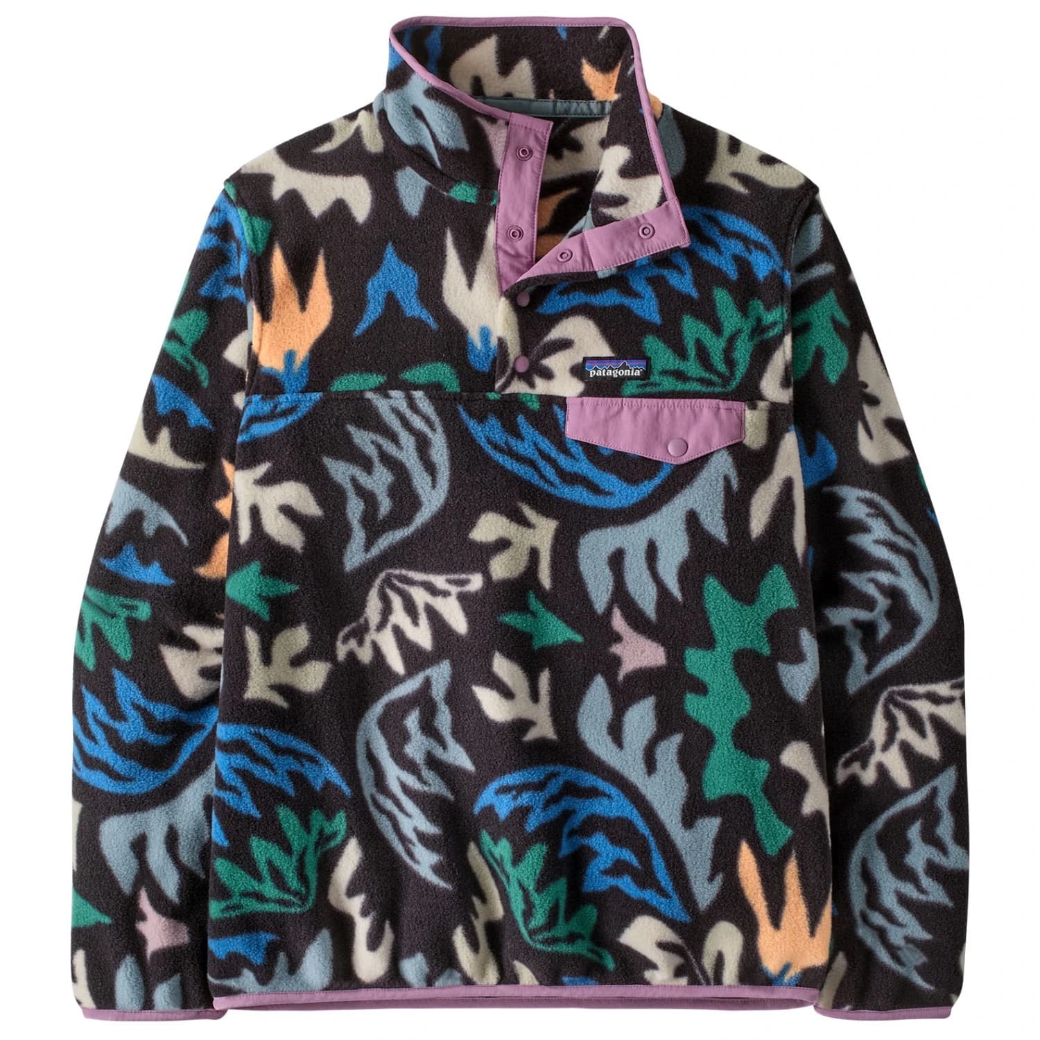 Дамски поларен пуловер Patagonia Women's Lightweight Synchilla Snap-T Fleece Pullover Fleece jumper - Kaleido: Black