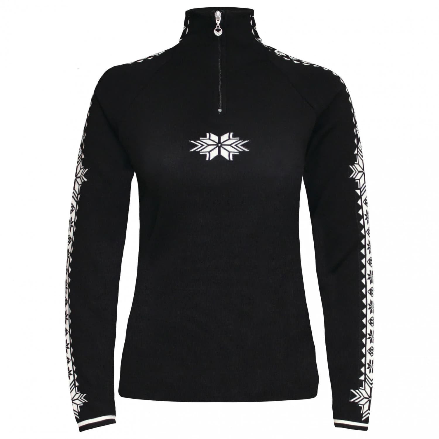 Вълнен пуловер Dale of Norway Women's Geilo Merino jumper - Black / Off White