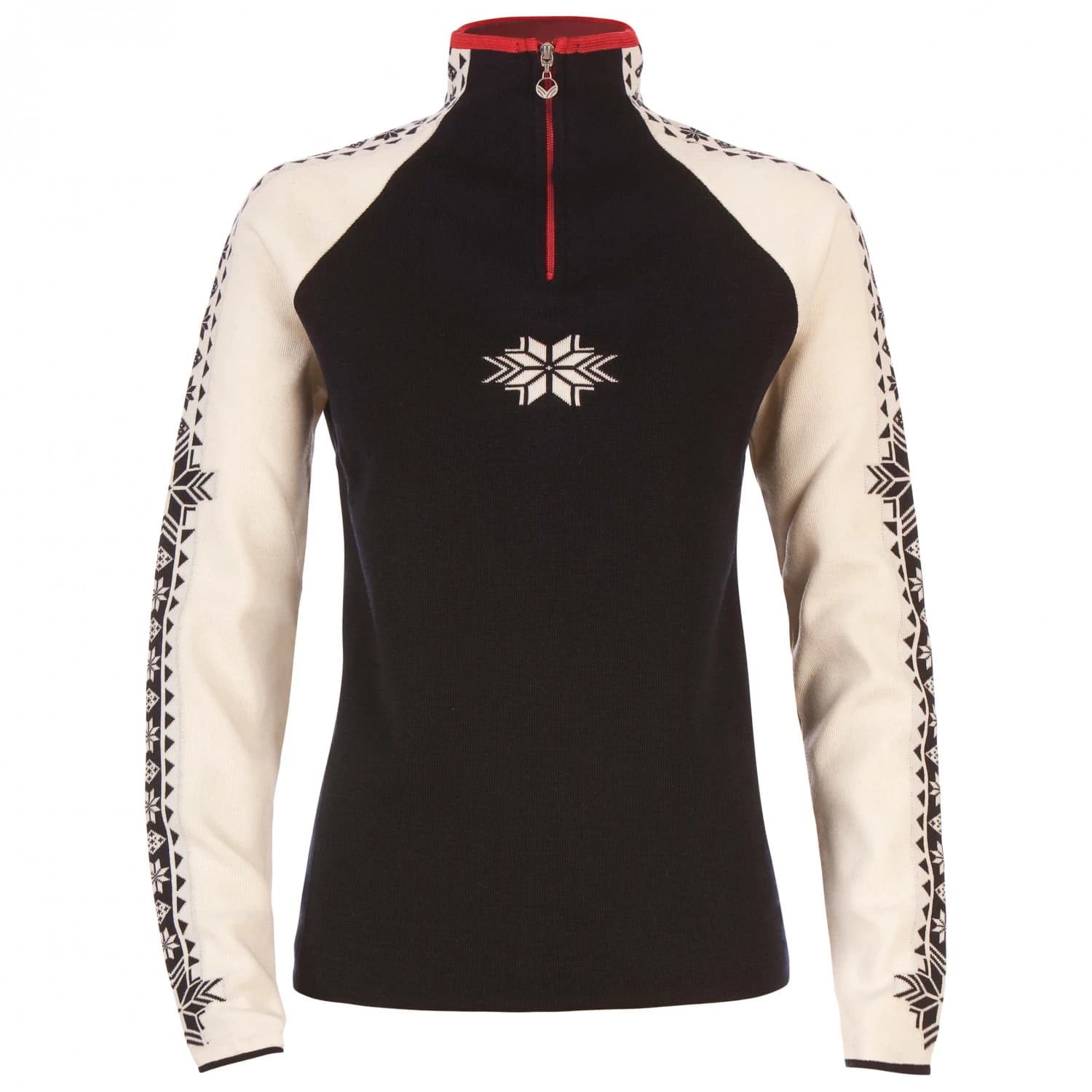 Вълнен пуловер Dale of Norway Women's Geilo Merino jumper - Navy / Off White / Raspberry