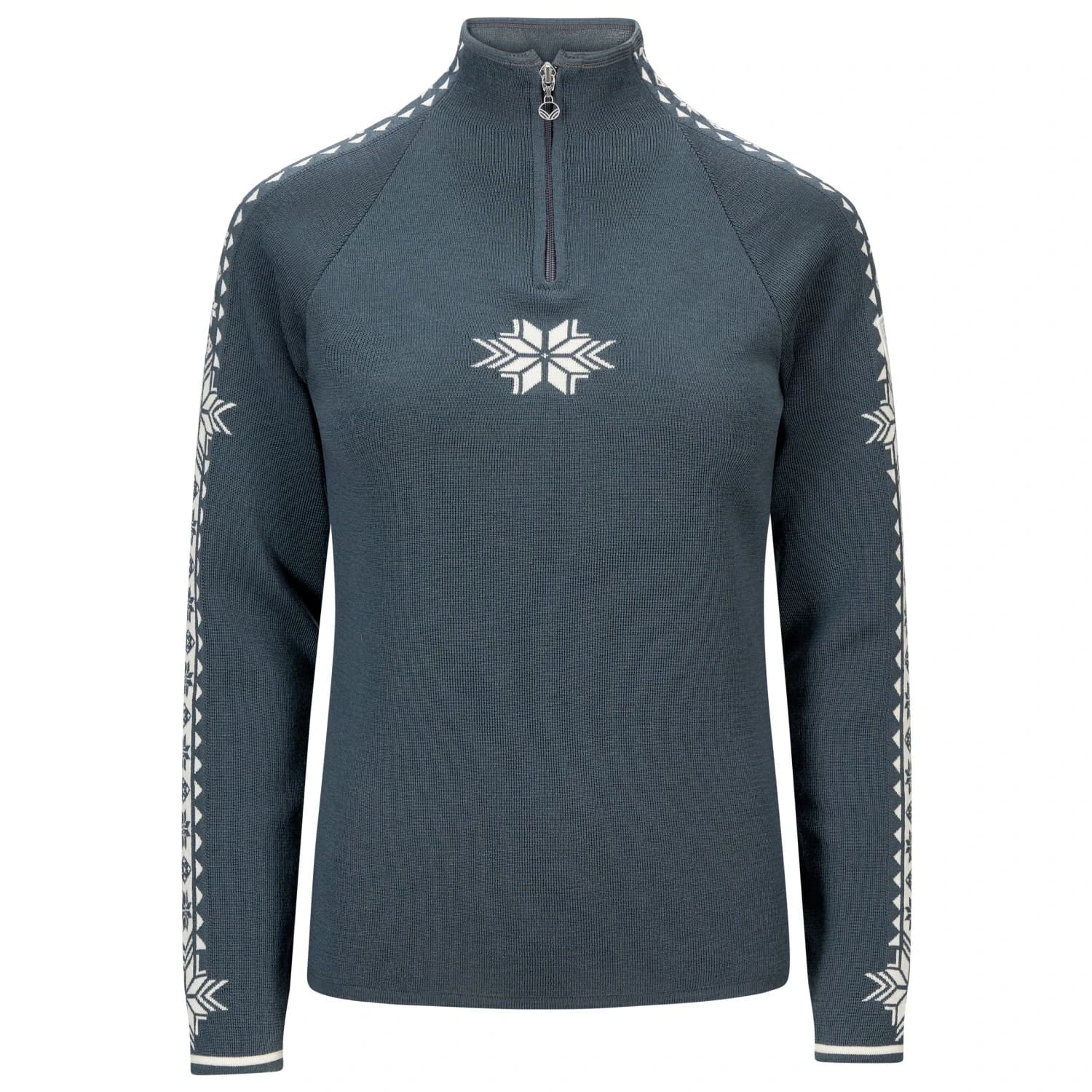 Вълнен пуловер Dale of Norway Women's Geilo Merino jumper - Steel / Offwhite