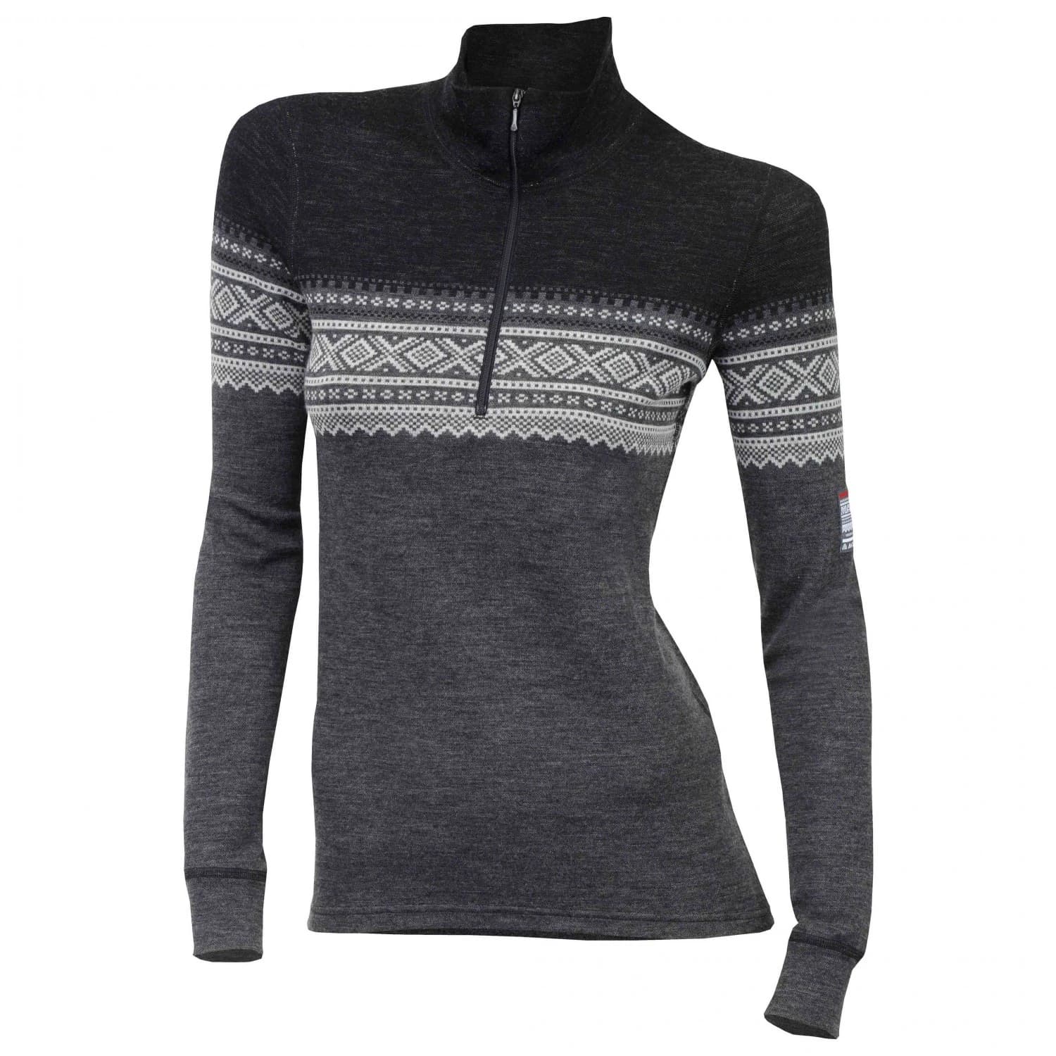 Дамски вълнен пуловер Aclima Designwool Marius Mockneck Woman Merino jumper - Norefjell