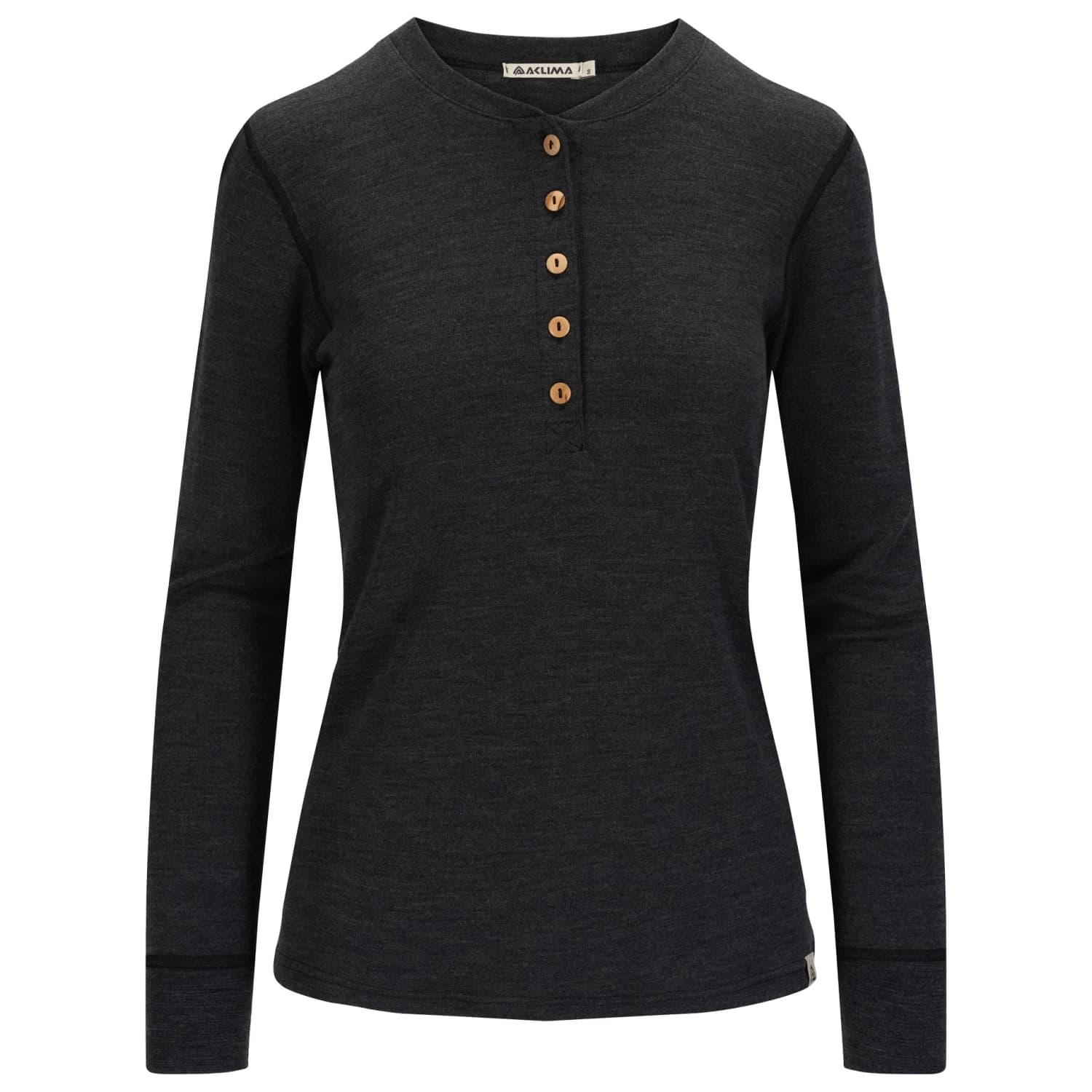 Дамска мериносова блуза Aclima Women's Warmwool Granddad Shirt Merino jumper - Marengo