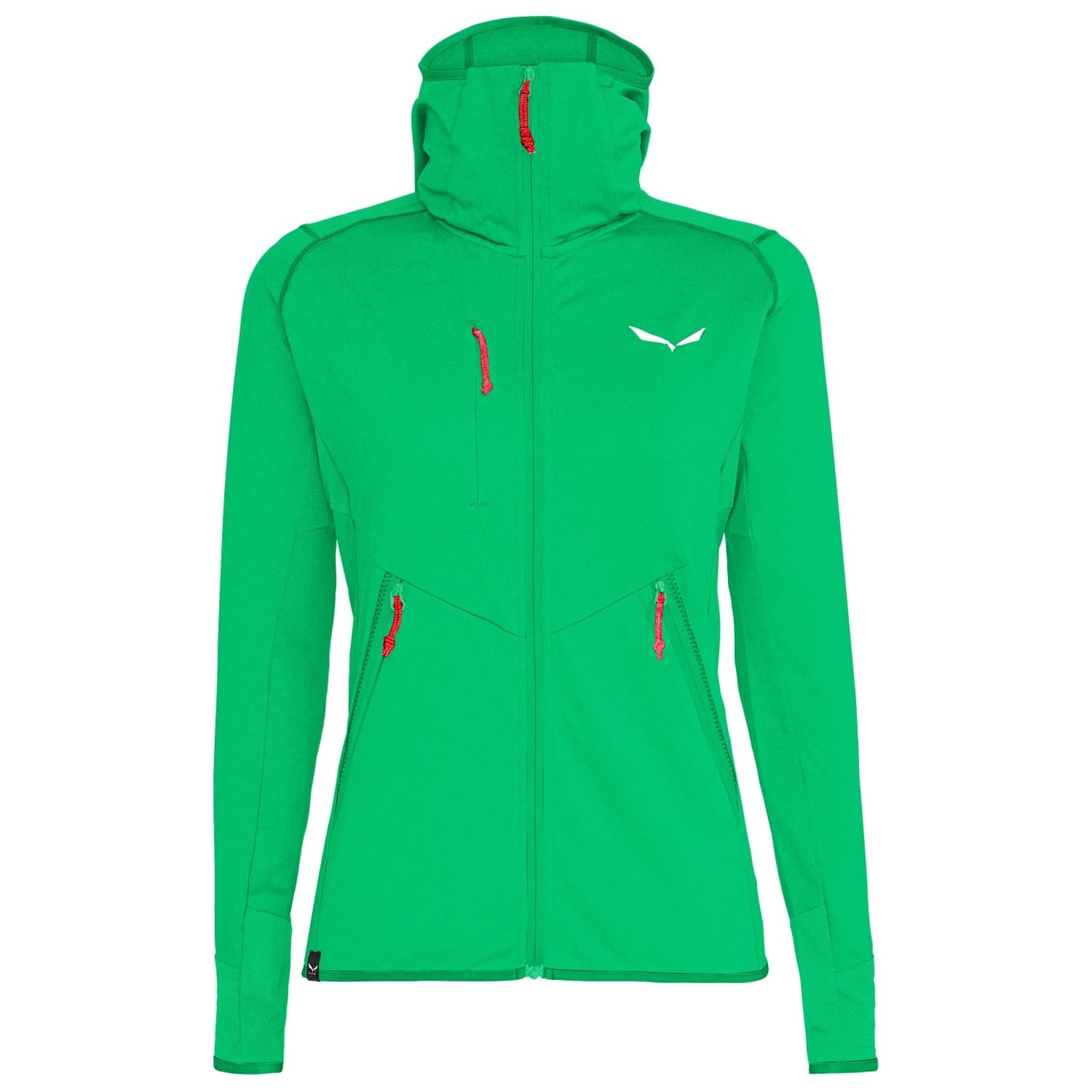 Дамско поларено яке Salewa Women's Agner Hybrid Polarlite Fullzip Hoody Fleece jacket - Irish Green Melange