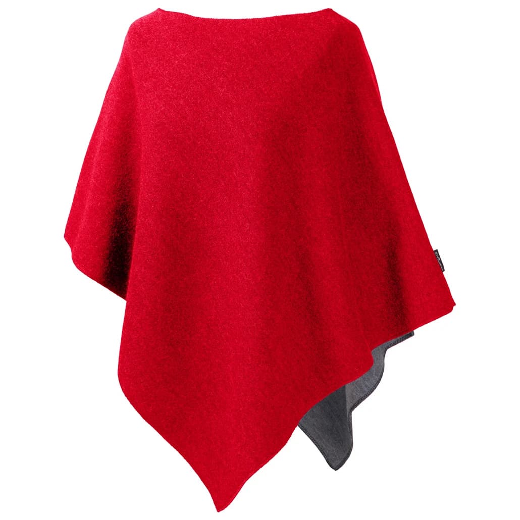 Дамско вълнено яке Mufflon Women's Extra Poncho - Volcano / Rock