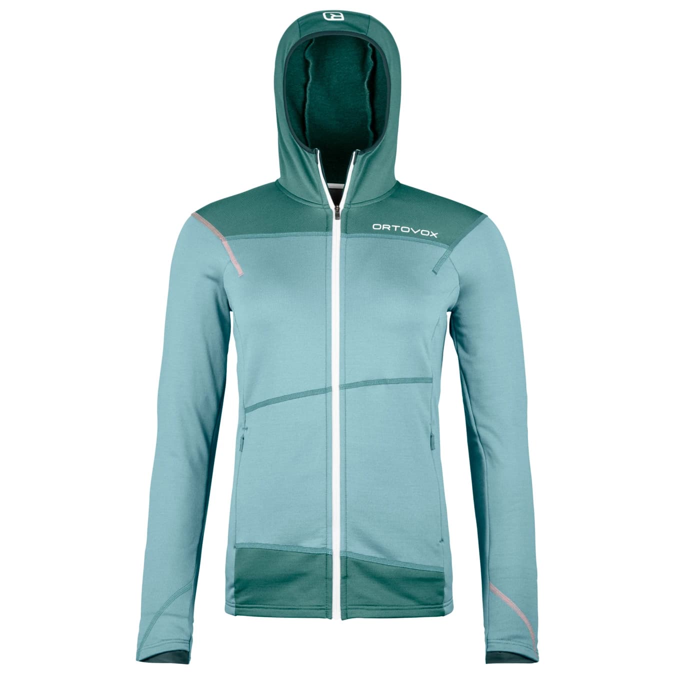 Дамско вълнено яке Ortovox Women's Fleece Light Hoody Fleece jacket - Glacier Grey