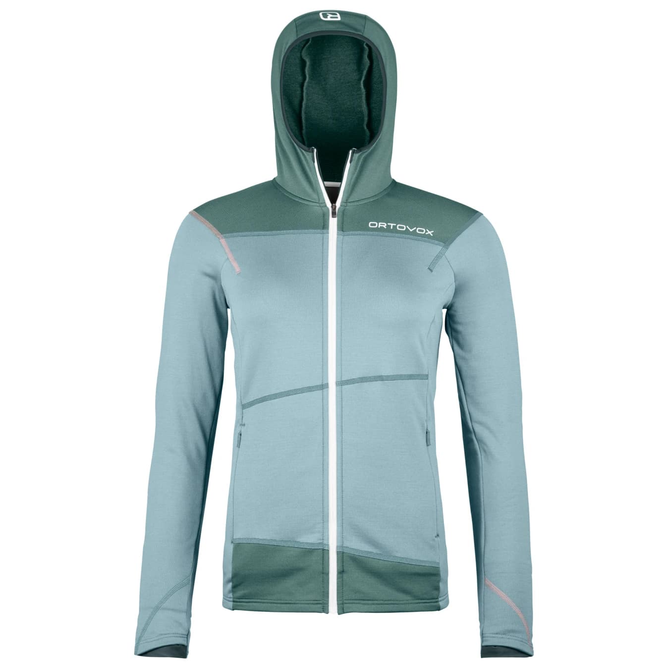 Дамско вълнено яке Ortovox Women's Fleece Light Hoody Fleece jacket - Glacier Grey II