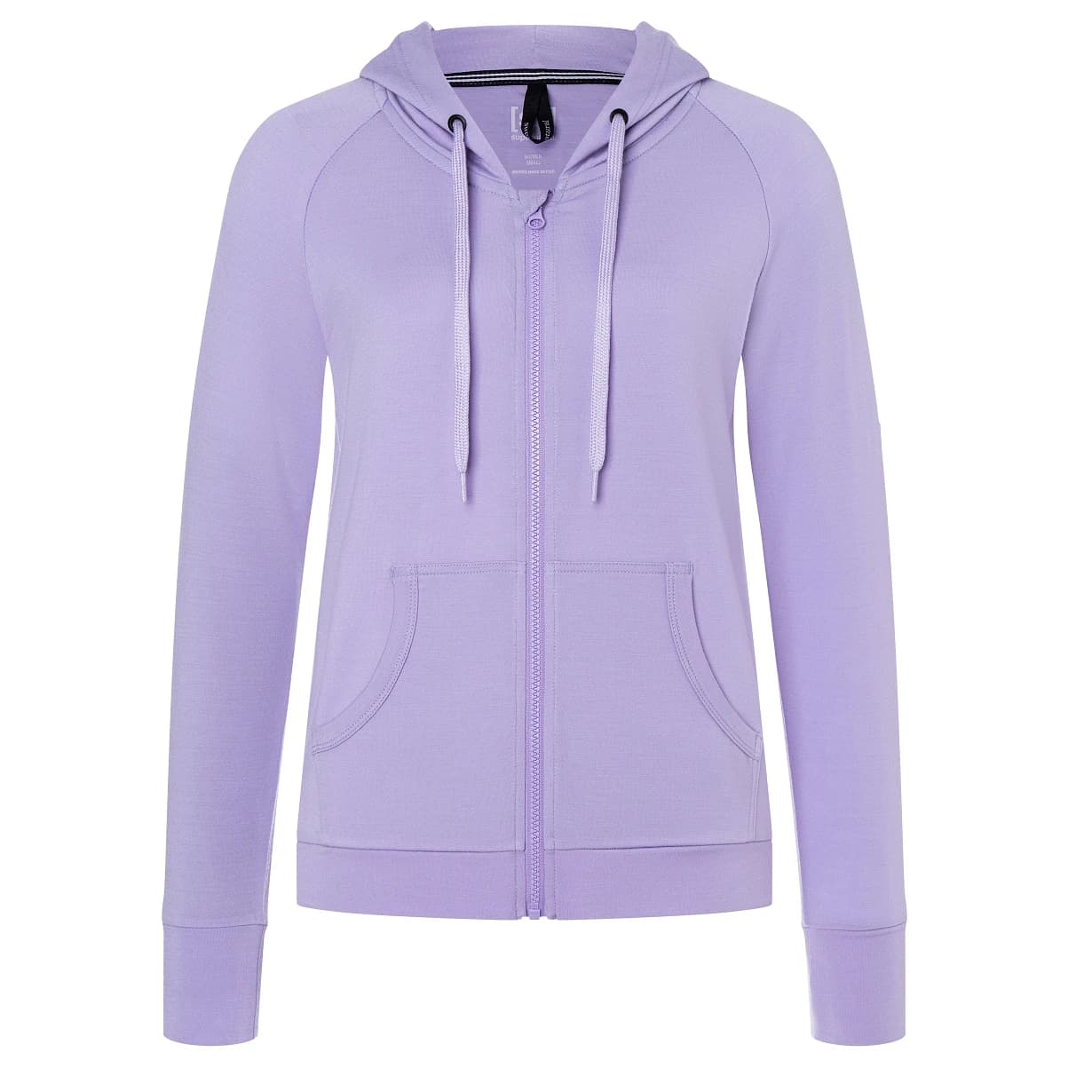 Дамско вълнено яке super.natural Women's Essential Zip Hoodie Zip-up hoodie - Lavender