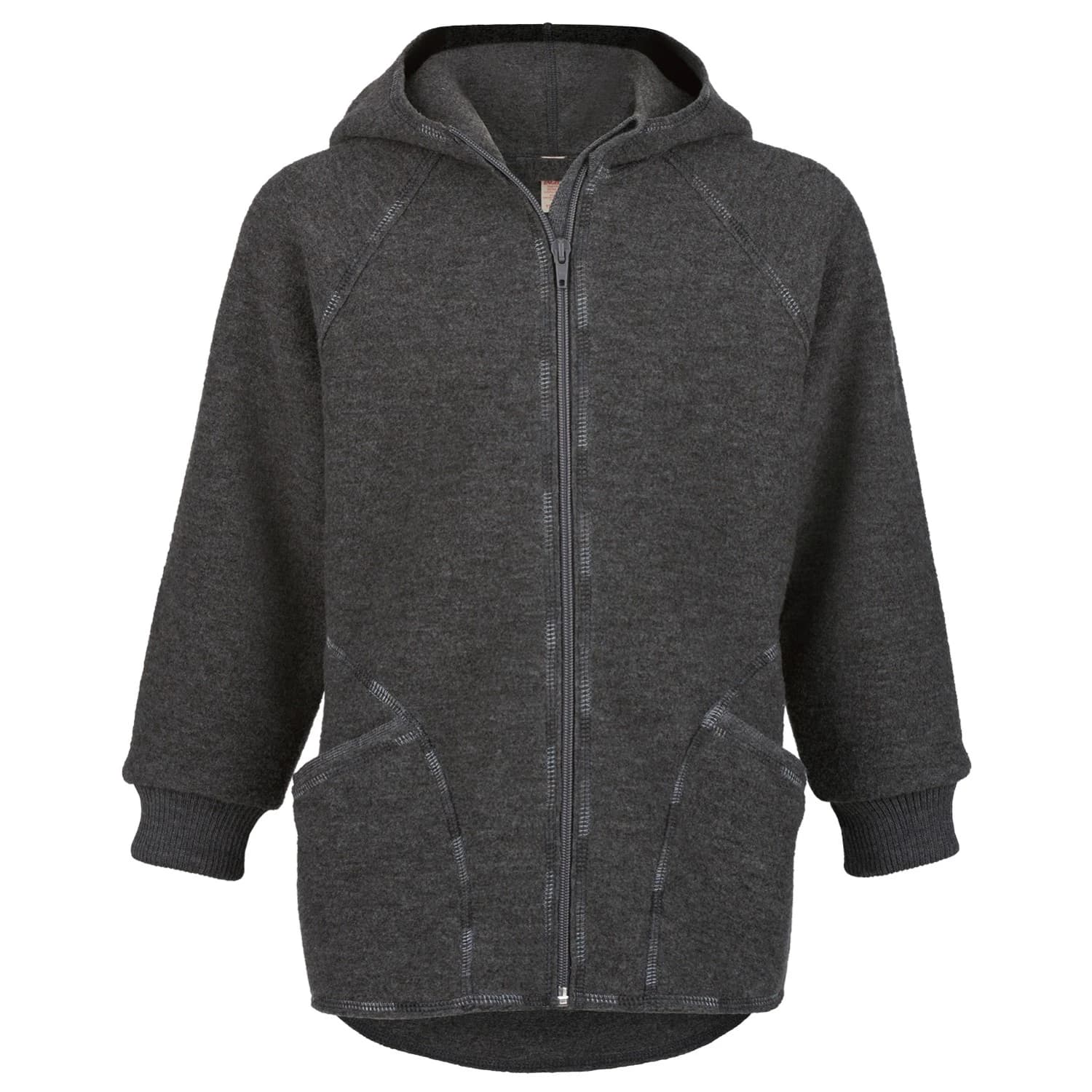 Вълнено яке Engel Baby Hooded Zip-Up Jacket Wool jacket - Lavagrau Melange