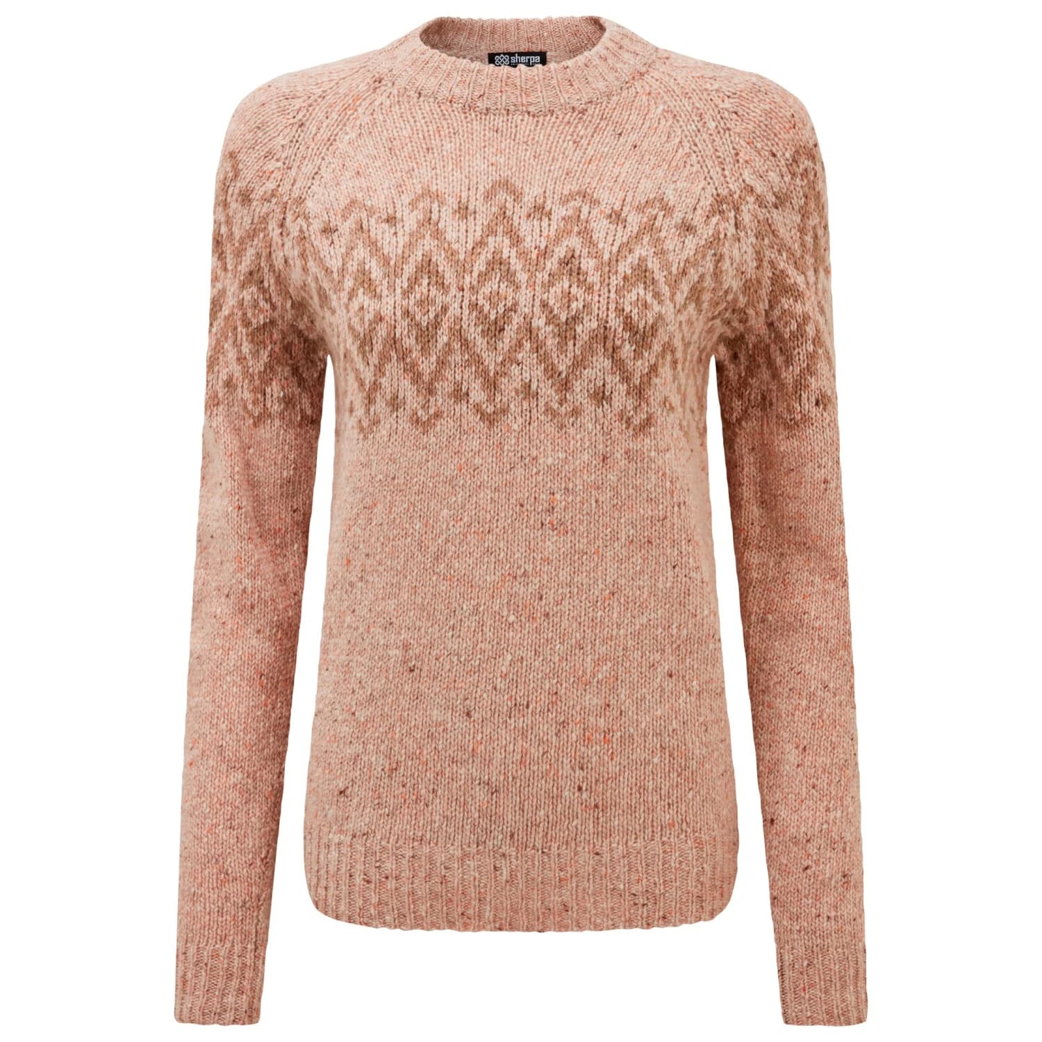 Дамски вълнен пуловер Sherpa Women's Dumji Crew Sweater Merino jumper - Blush