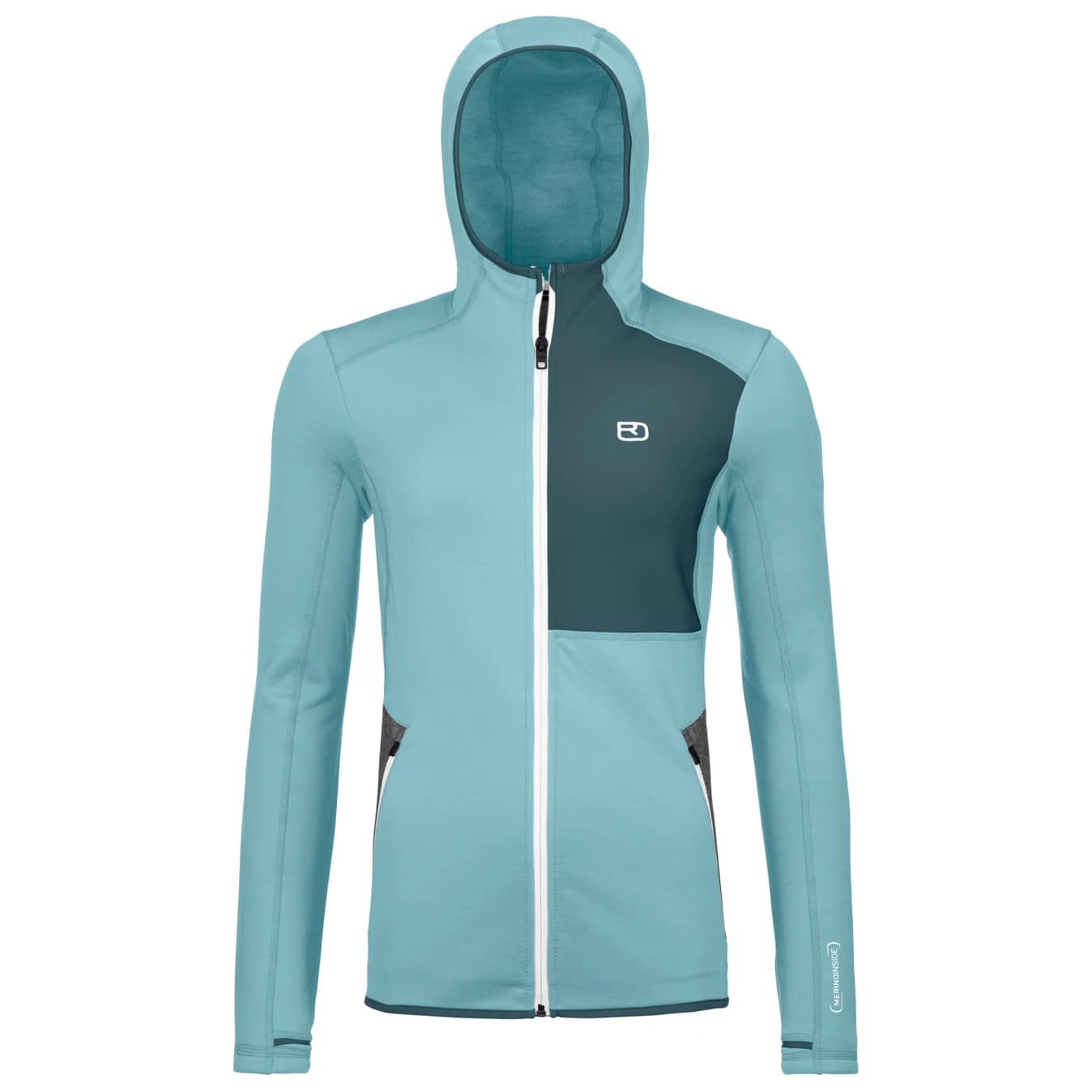 Дамско вълнено яке Ortovox Women's Fleece Hoody Fleece jacket - Glacier Grey