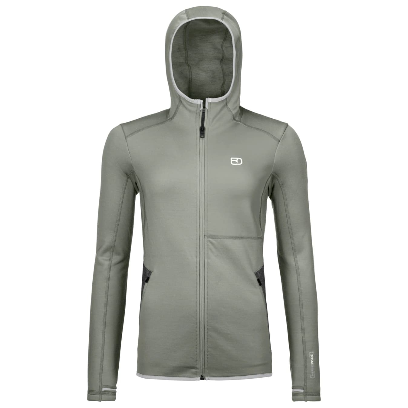 Дамско вълнено яке Ortovox Women's Fleece Hoody Fleece jacket - Green Sage