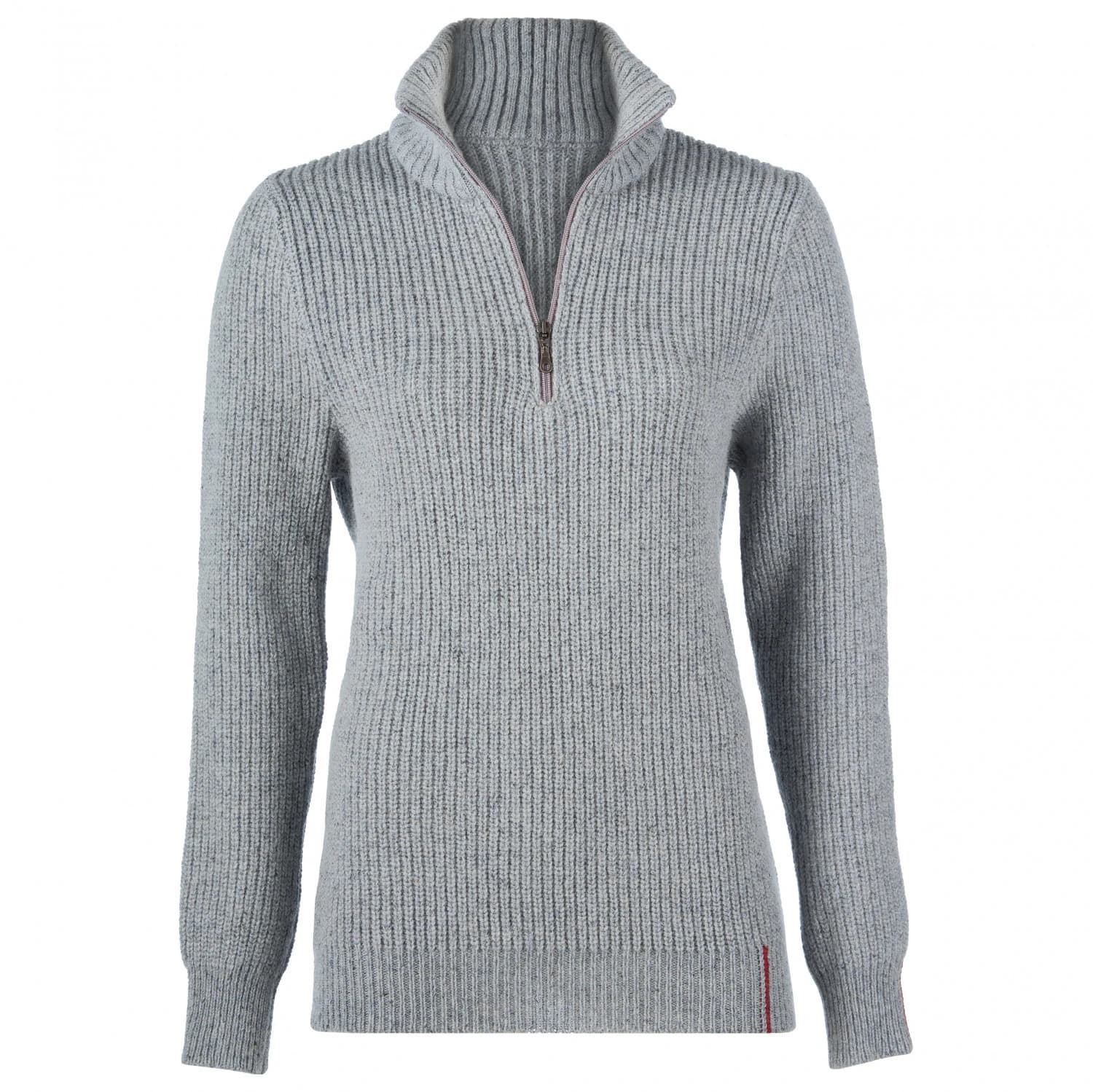 Дамски вълнен пуловер Engel Women's Troyer Wool jumper - Kiesel