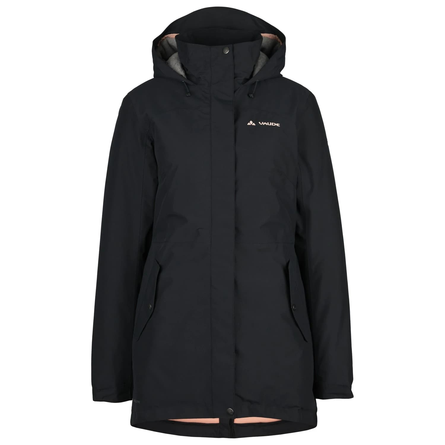 Дамско яке парка Vaude Women's Pellice Wool Parka - Black / Soft Rose