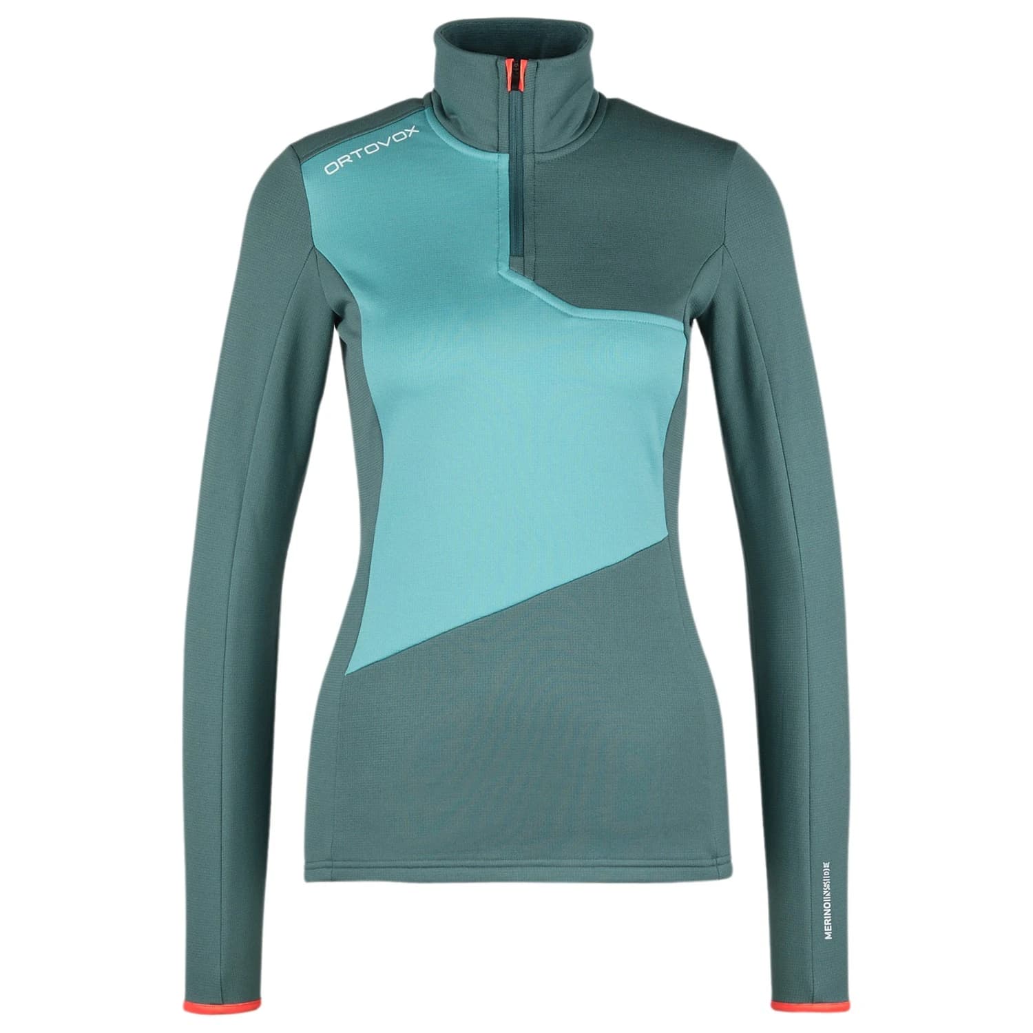 Вълнен пуловер Ortovox Women's Fleece Light Zip Neck Fleece jumper - Arctic Grey