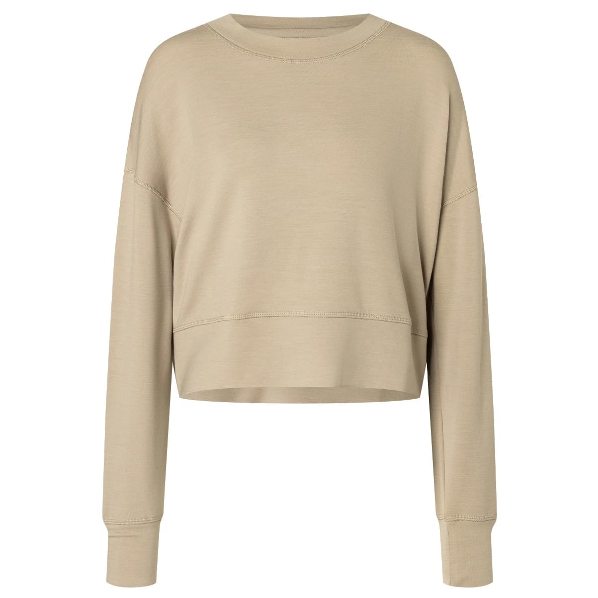 Дамски вълнен пуловер Super.natural Women's Krissini Sweater Longsleeve - White Pepper