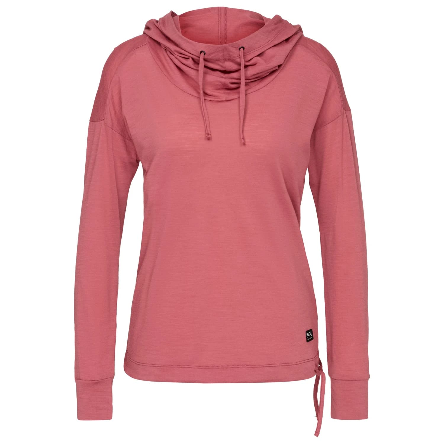 Дамски вълнен пуловер Super.natural Women's Funnel Hoodie - Mauvewood