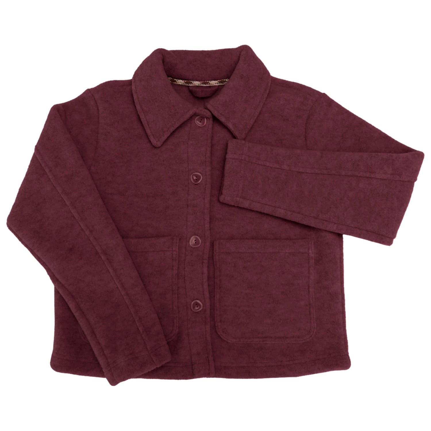 Дамско вълнено яке Engel Women's Cropped Jacket Wool jacket - Bordeaux Melange