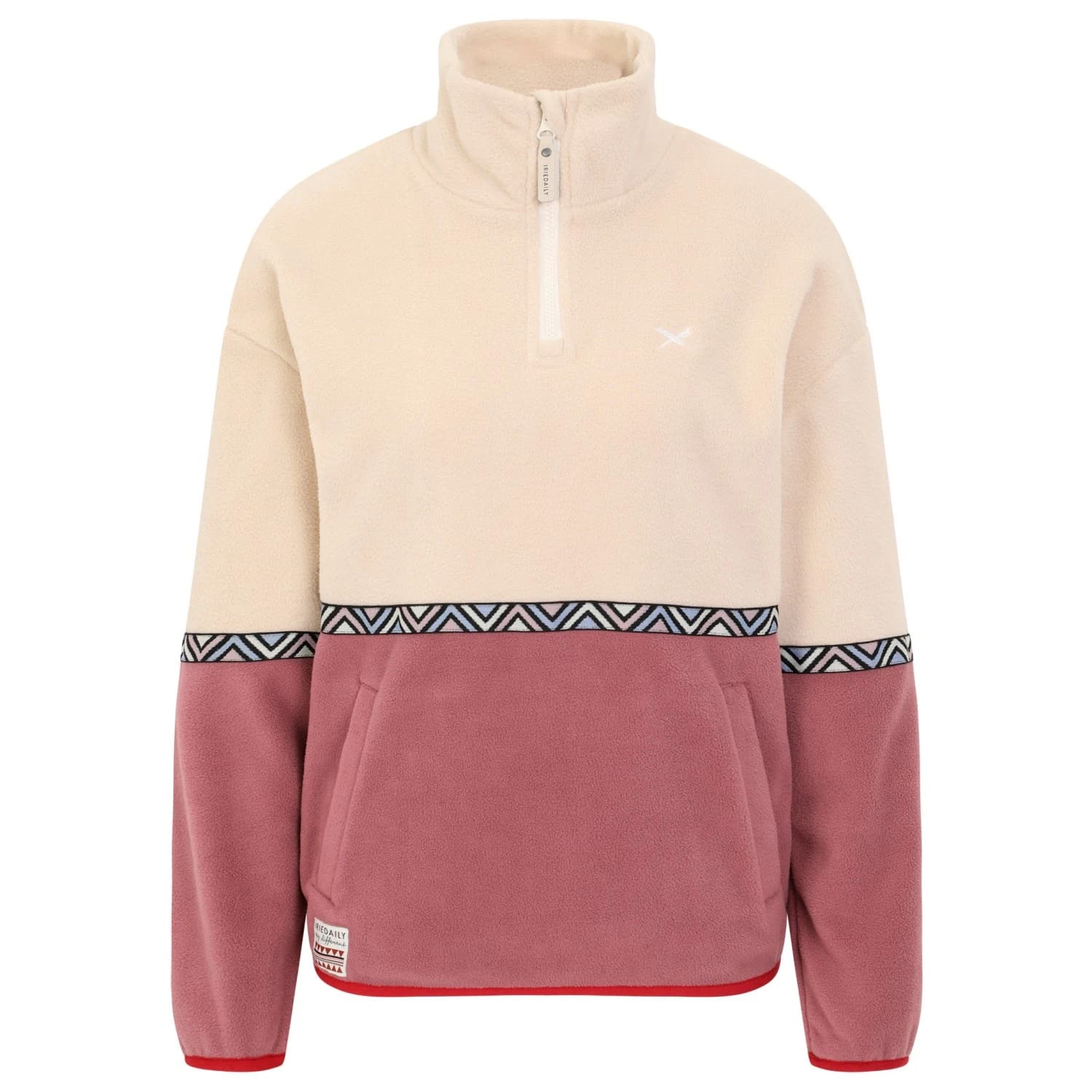 Дамски поларен пуловер Iriedaily Women's Holina Fleece Troyer Fleece jumper - Plum