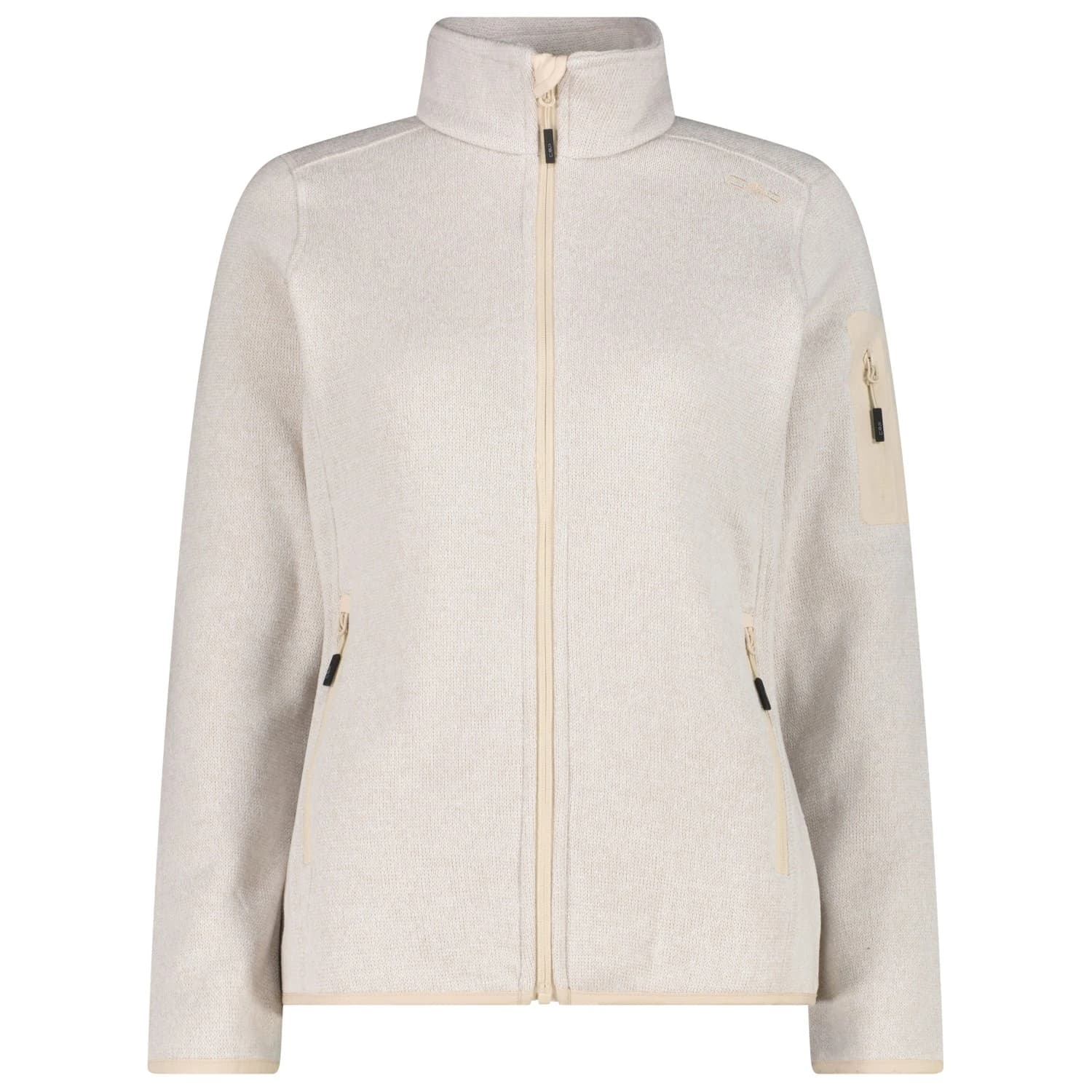 Дамско поларено яке CMP Women's Jacket Jacquard Knitted Fleece jacket - Vaniglia / Bianco