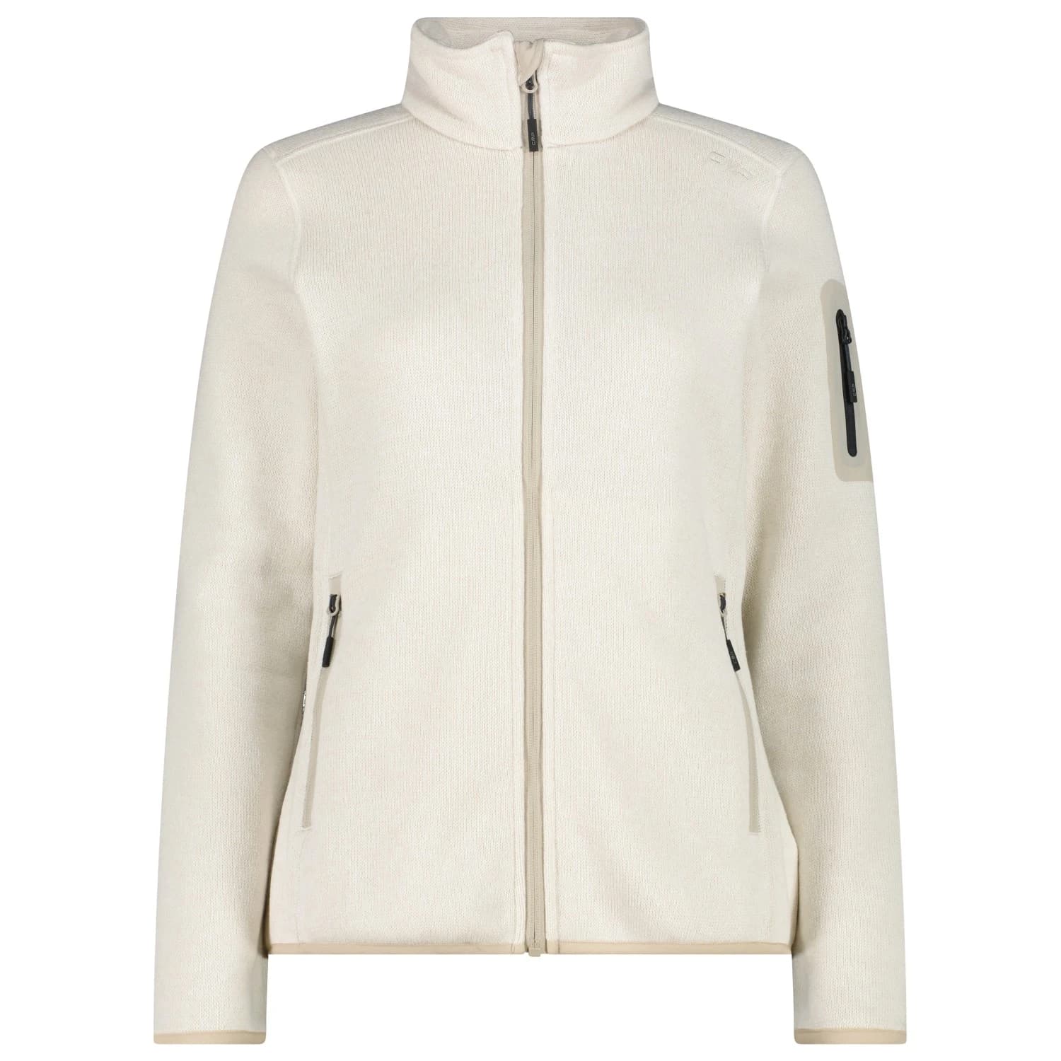 Дамско поларено яке CMP Women's Jacket Jacquard Knitted Fleece jacket - Bianco Gesso / Darker