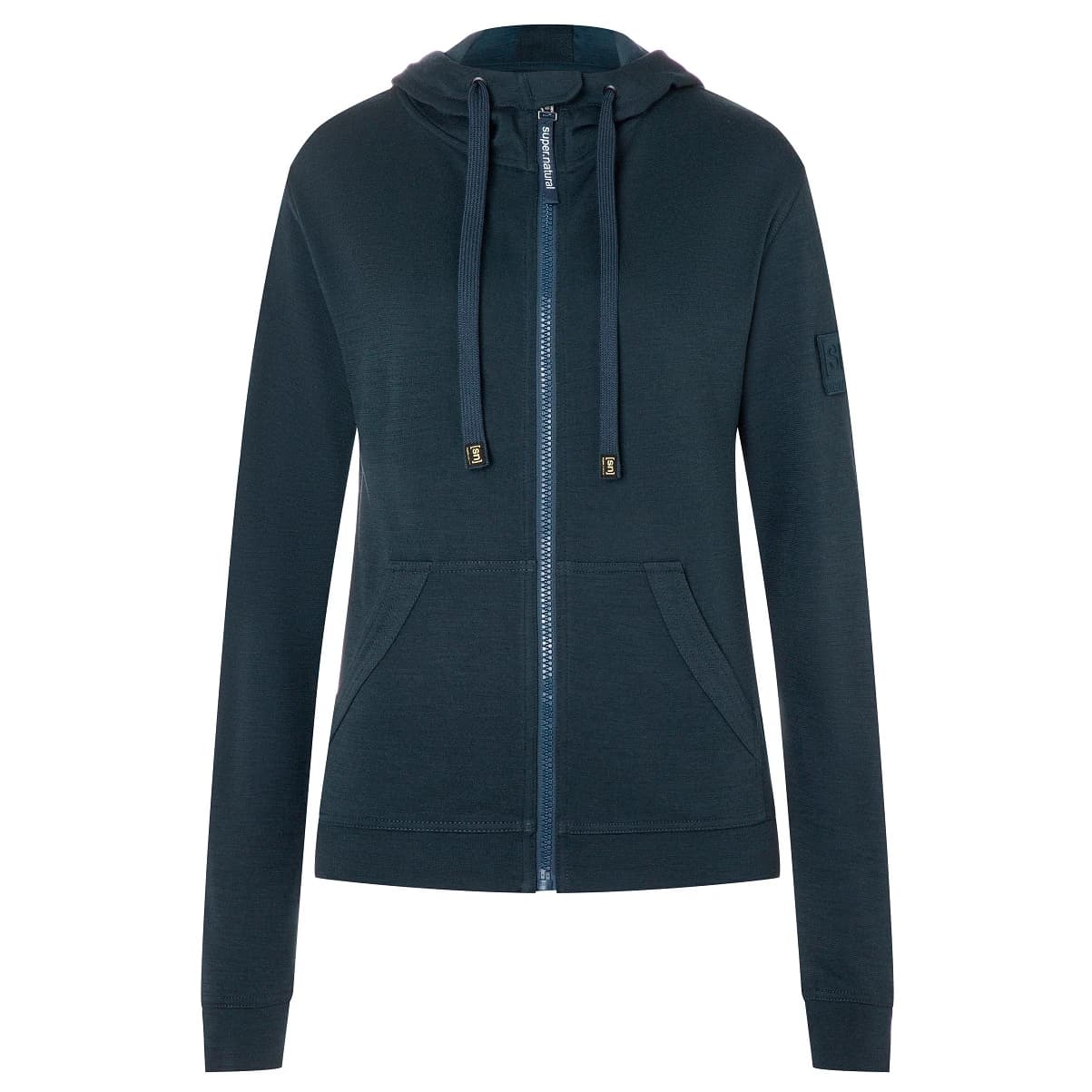 Дамско вълнено яке super.natural Women's Solution Bio Hoodie Merino hoodie - Blueberry