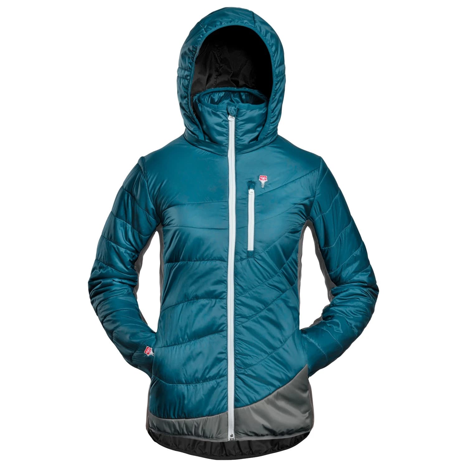 Дамско вълнено яке Grüezi bag Women's Refreshful Silkwool Jacket Insulation jacket - Saphir Blue / Grey