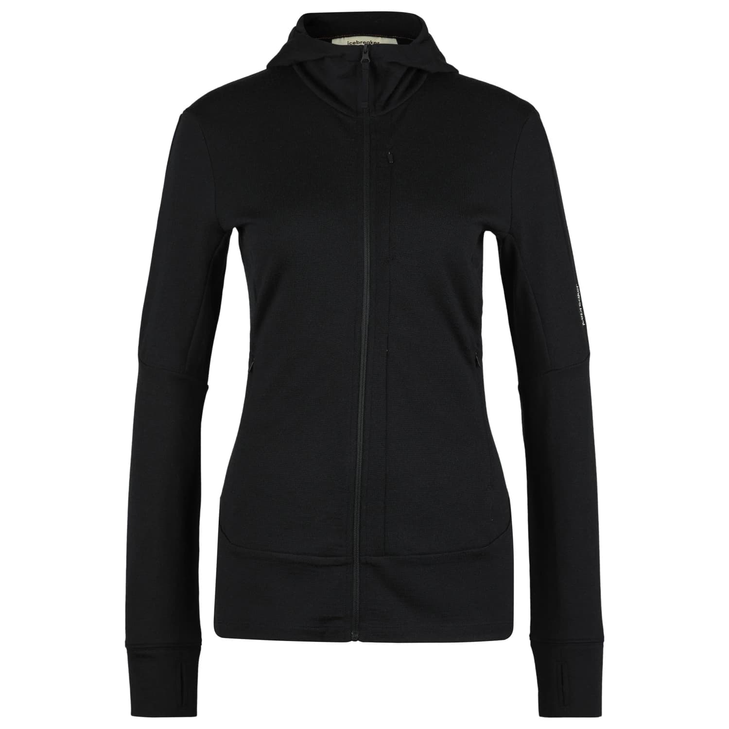 Дамско вълнено яке Icebreaker Women's Merino 260 Quantum IV L/S Zip Hoodie Merino hoodie - Black II