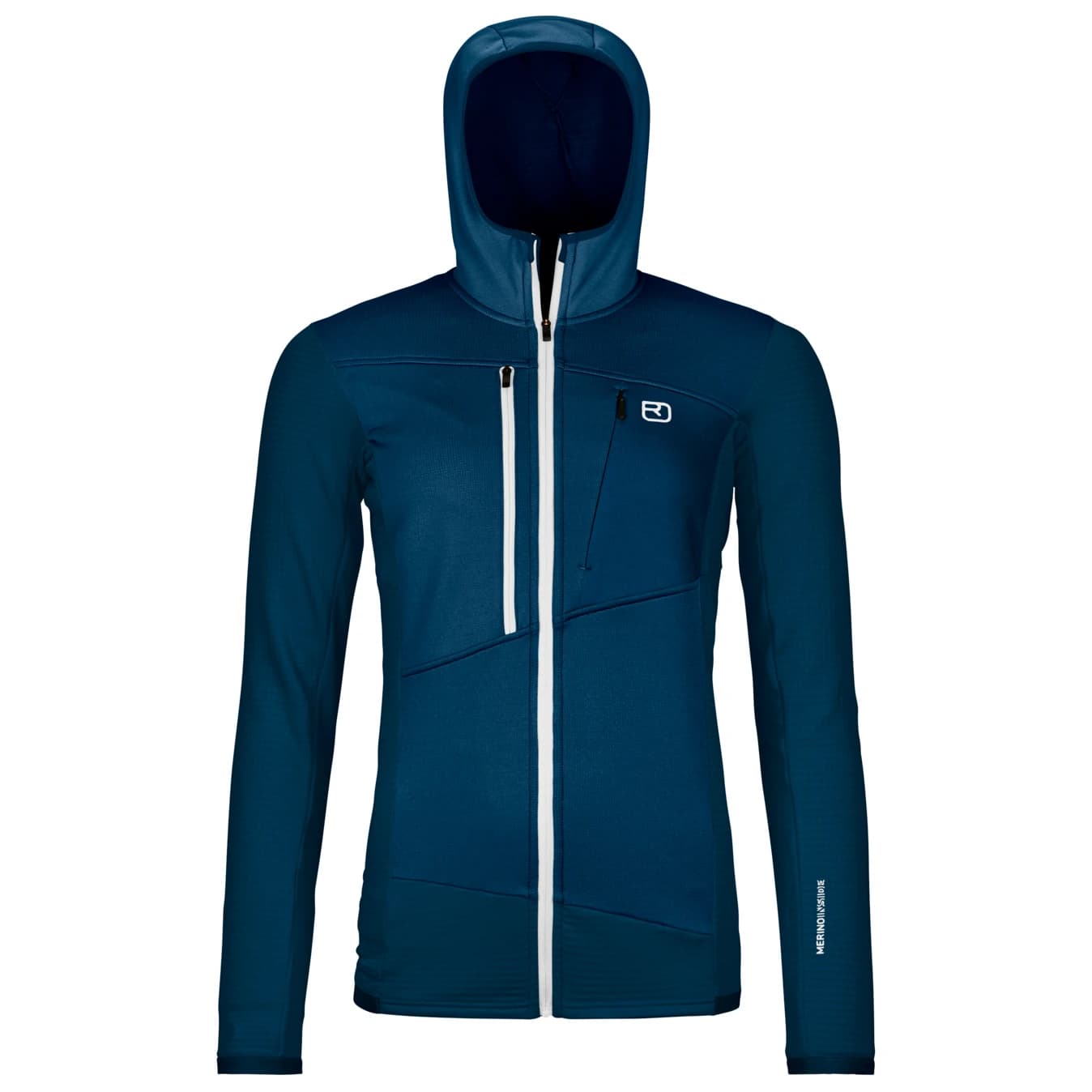 Дамско вълнено яке Ortovox Women's Fleece Grid Hoody Fleece jacket - Deep Ocean