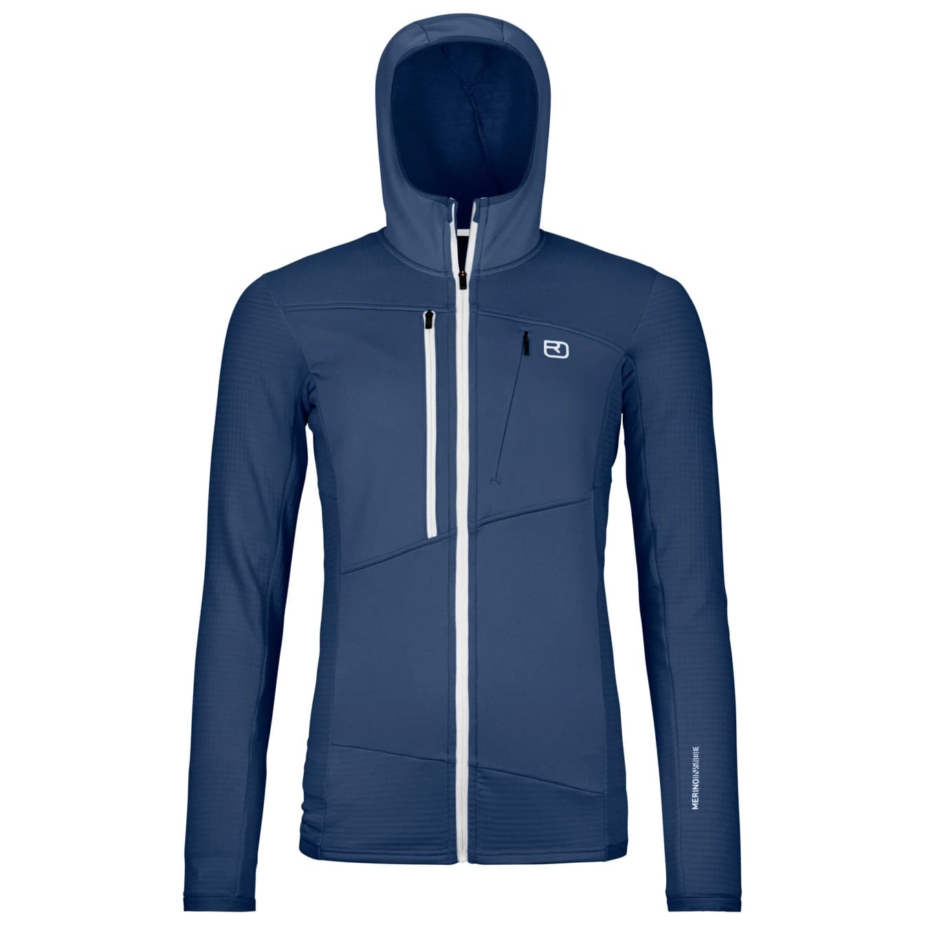 Дамско вълнено яке Ortovox Women's Fleece Grid Hoody Fleece jacket - Blue Nunatak