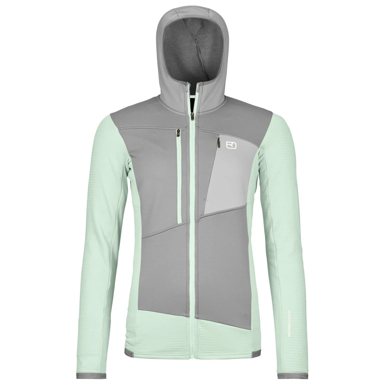 Дамско вълнено яке Ortovox Women's Fleece Grid Hoody Fleece jacket - Green Acid