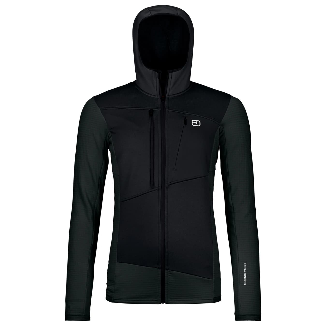 Дамско вълнено яке Ortovox Women's Fleece Grid Hoody Fleece jacket - Black Raven