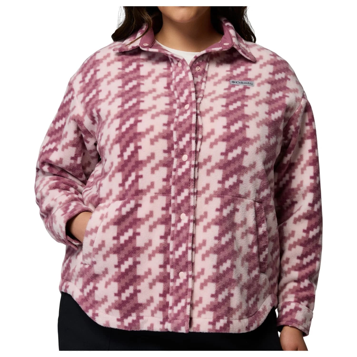 Дамско поларено яке Columbia Women's Benton Springs Shirt Jacket II Fleece jacket - Mineral Pink / Twills