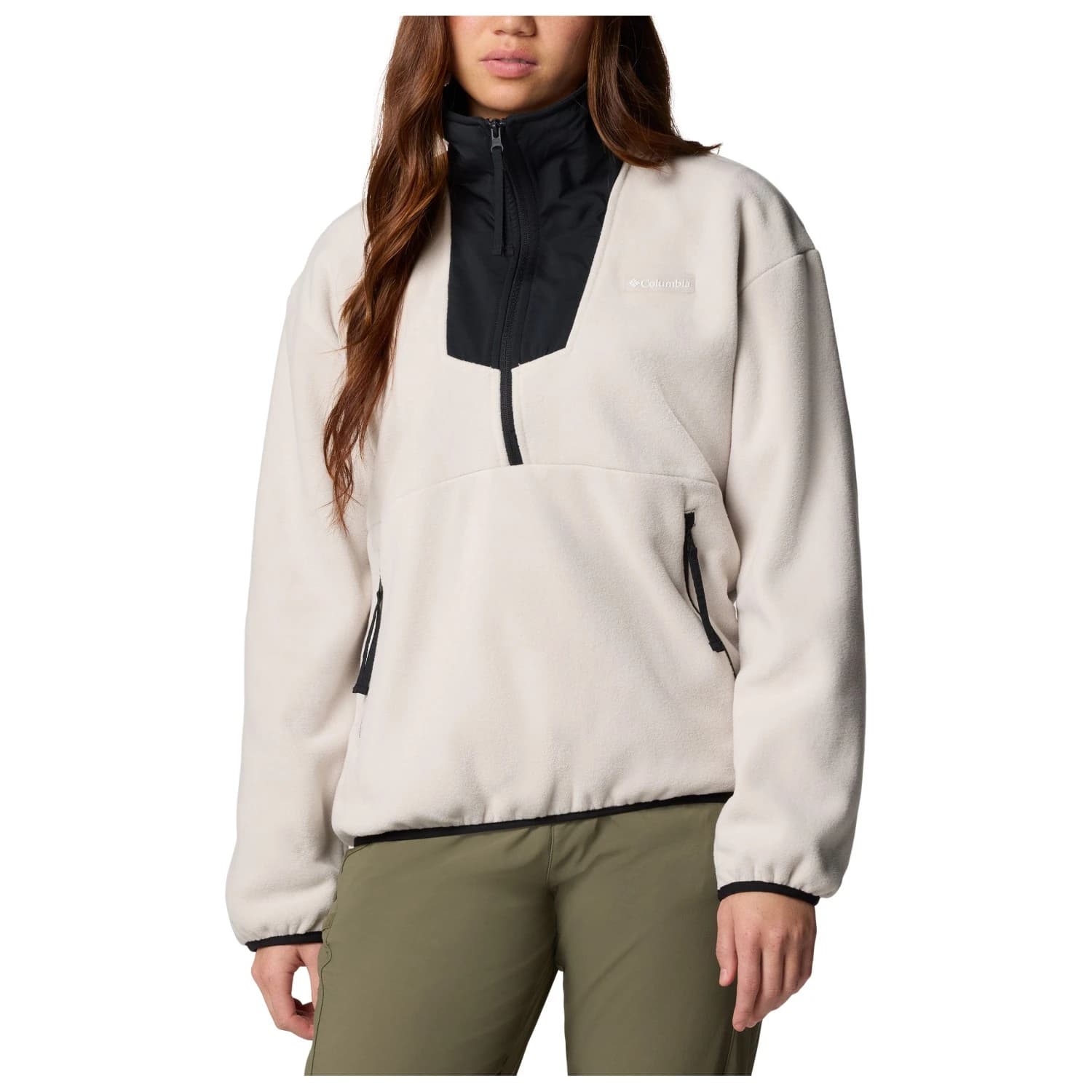Дамски поларен пуловер Columbia Women's Sequoia Grove 1/2 Zip Fleece Fleece jumper - Dark Stone / Black