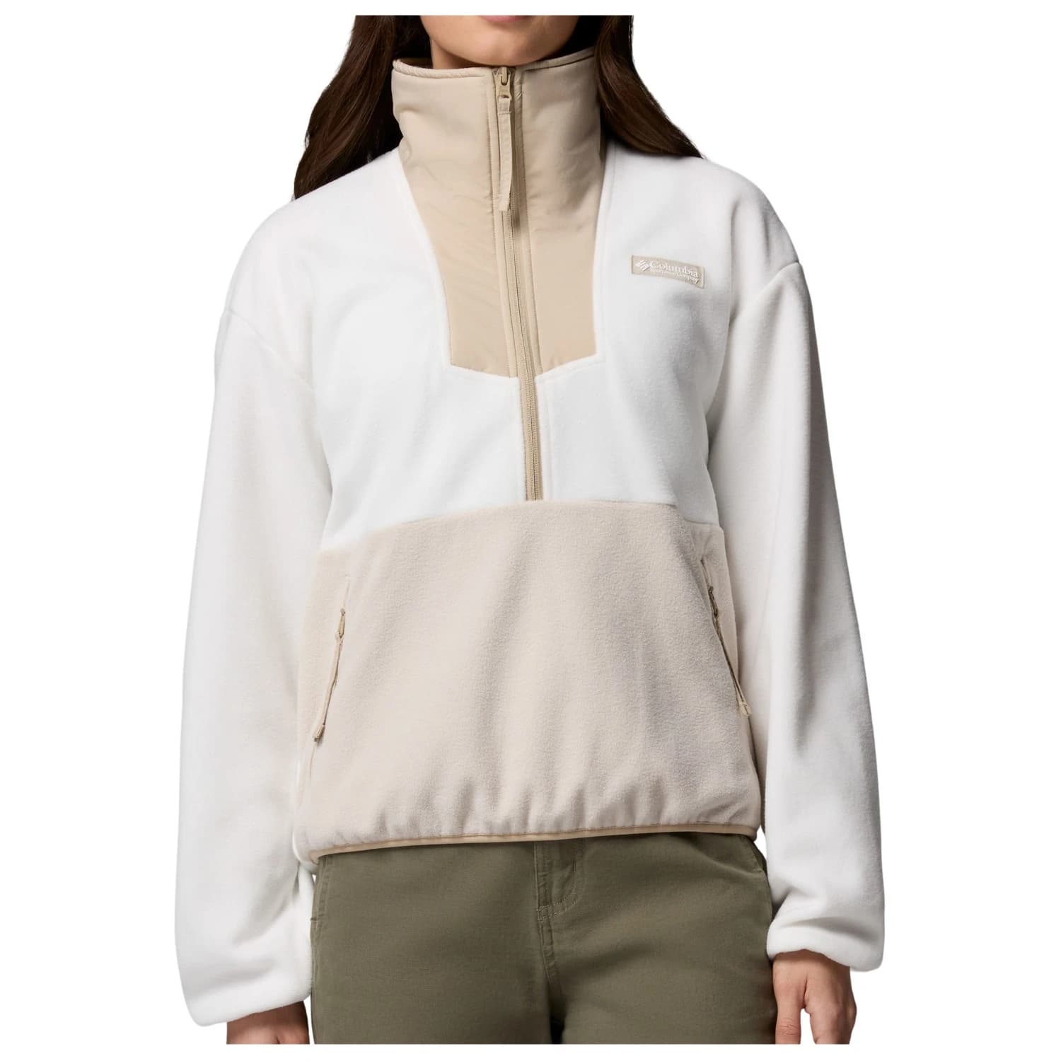 Дамски поларен пуловер Columbia Women's Sequoia Grove 1/2 Zip Fleece Fleece jumper - Sea Salt / Dark Stone / Ancient Fossil