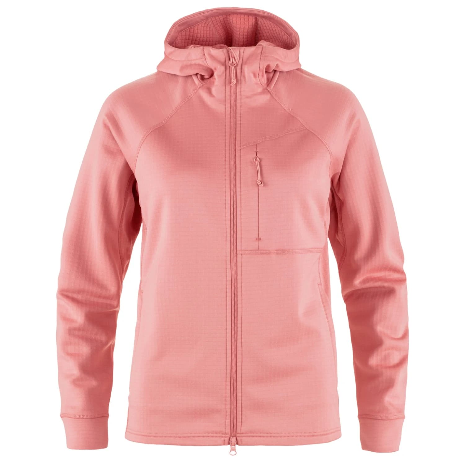 Дамско поларено яке Fjällräven Women's Abisko Grid Fleece Hoodie Fleece jacket - Dusty Rose