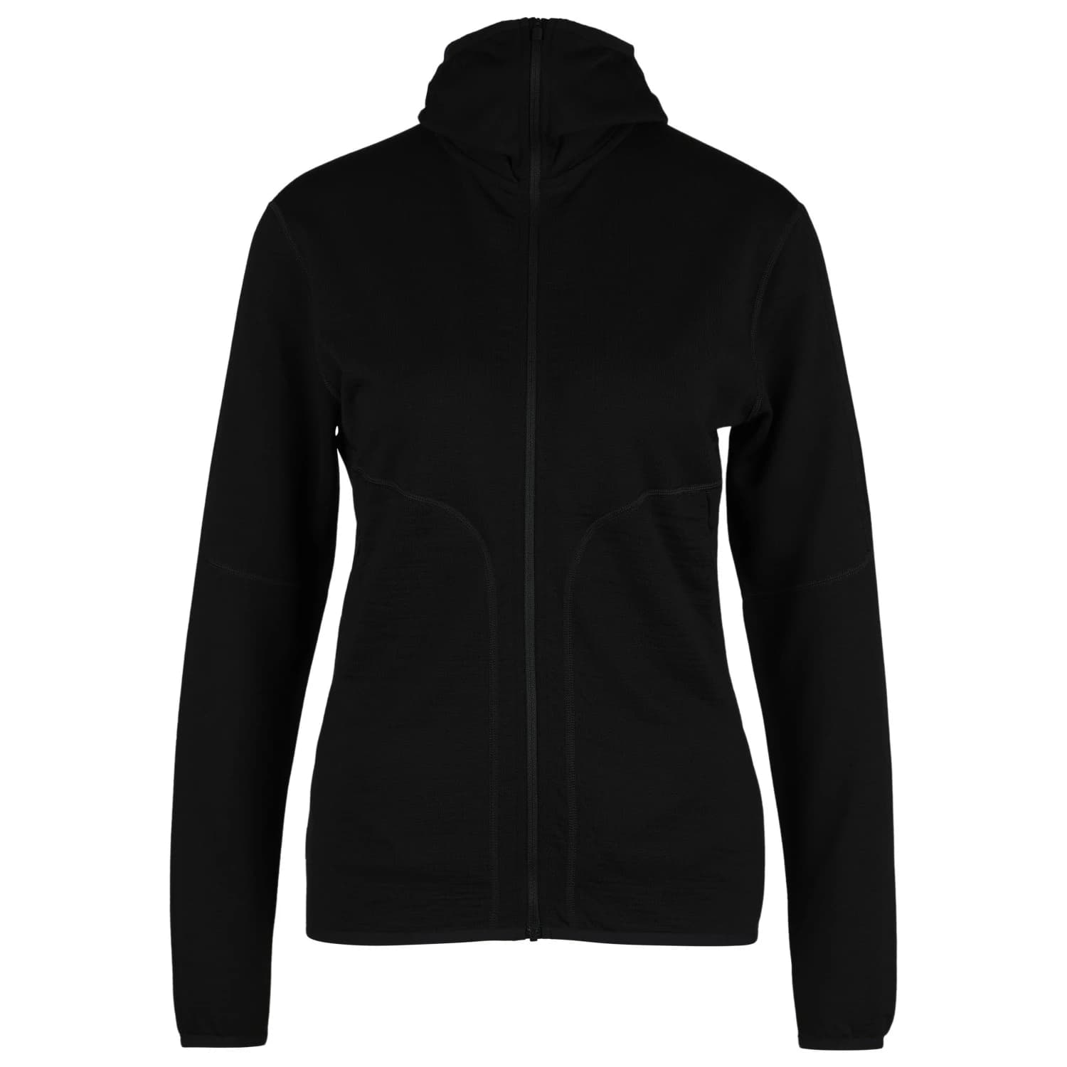 Вълнено яке Icebreaker Women's 560 RealFleece Elemental II L/S Zip Hoodie Merino hoodie - Black