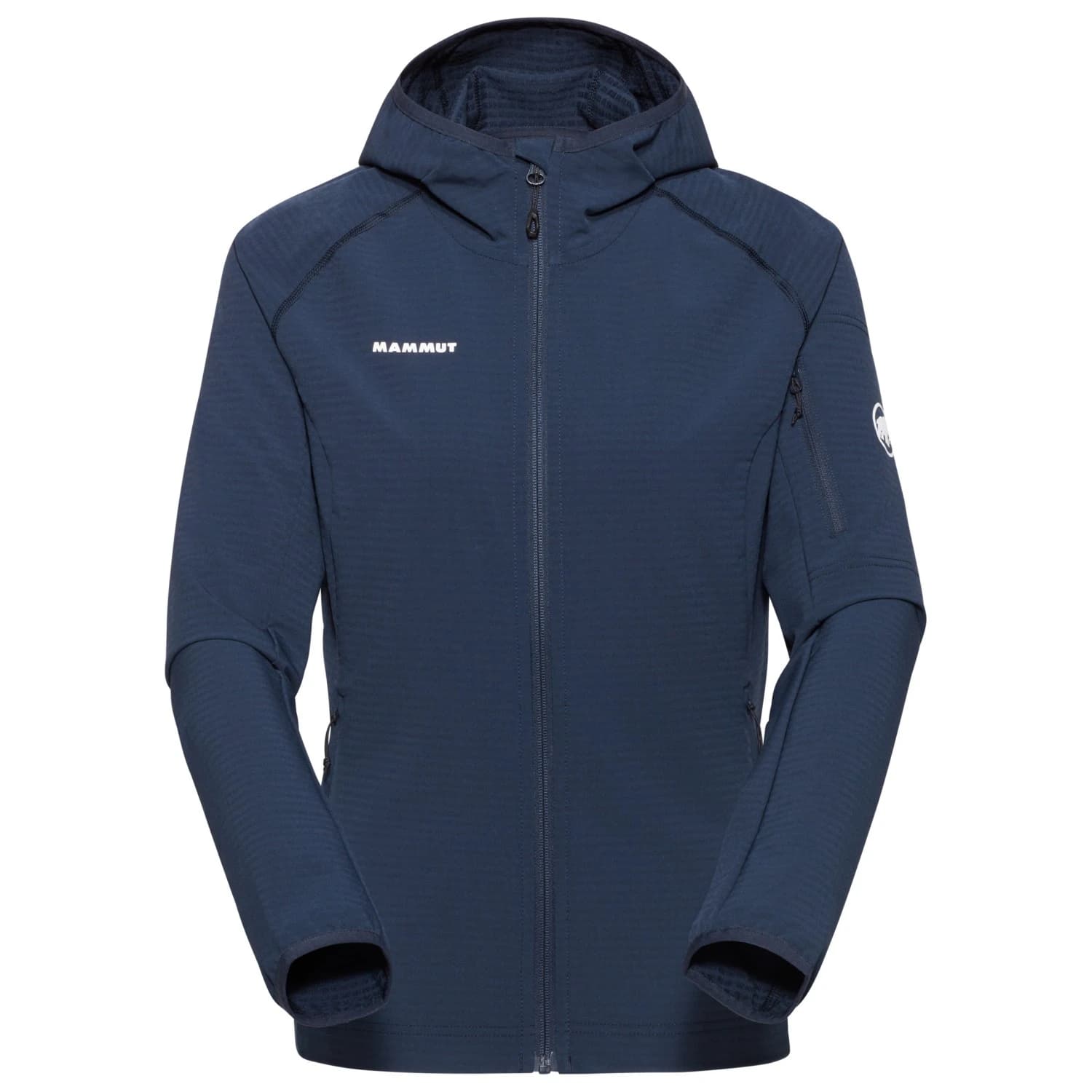 Дамско софтшел яке Mammut Women's Madris Light Midlayer Hooded Jacket Fleece jacket - Marine