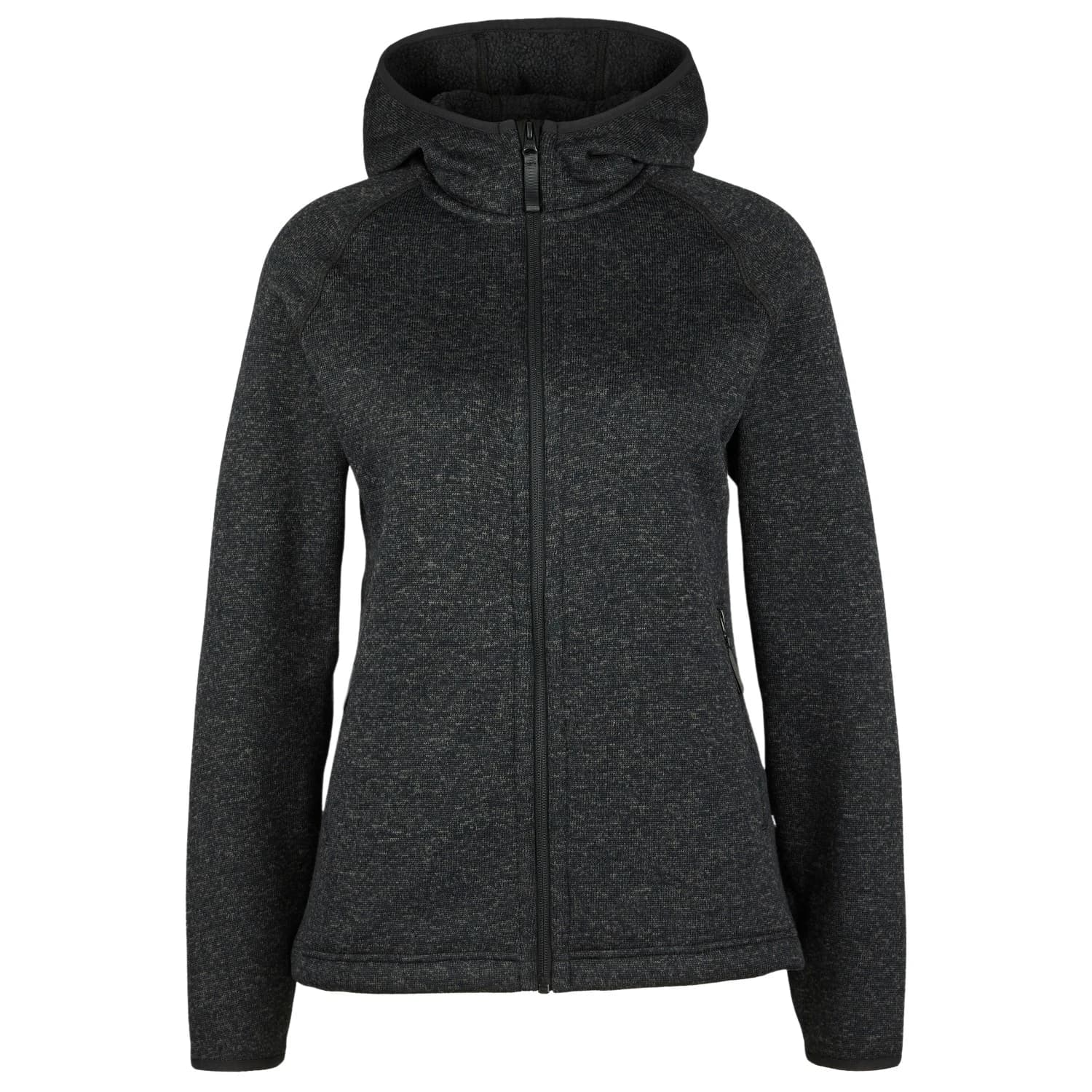Дамско поларено яке Heber Peak Women's CrownHe. II Knit Zip Hoody Fleece jacket - Black / Melange