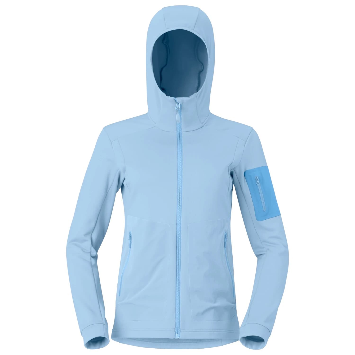 Дамско поларено яке Norrøna Women's Falketind Warm2 Stretch Hood Fleece jacket - Cashmere Blue / Allure