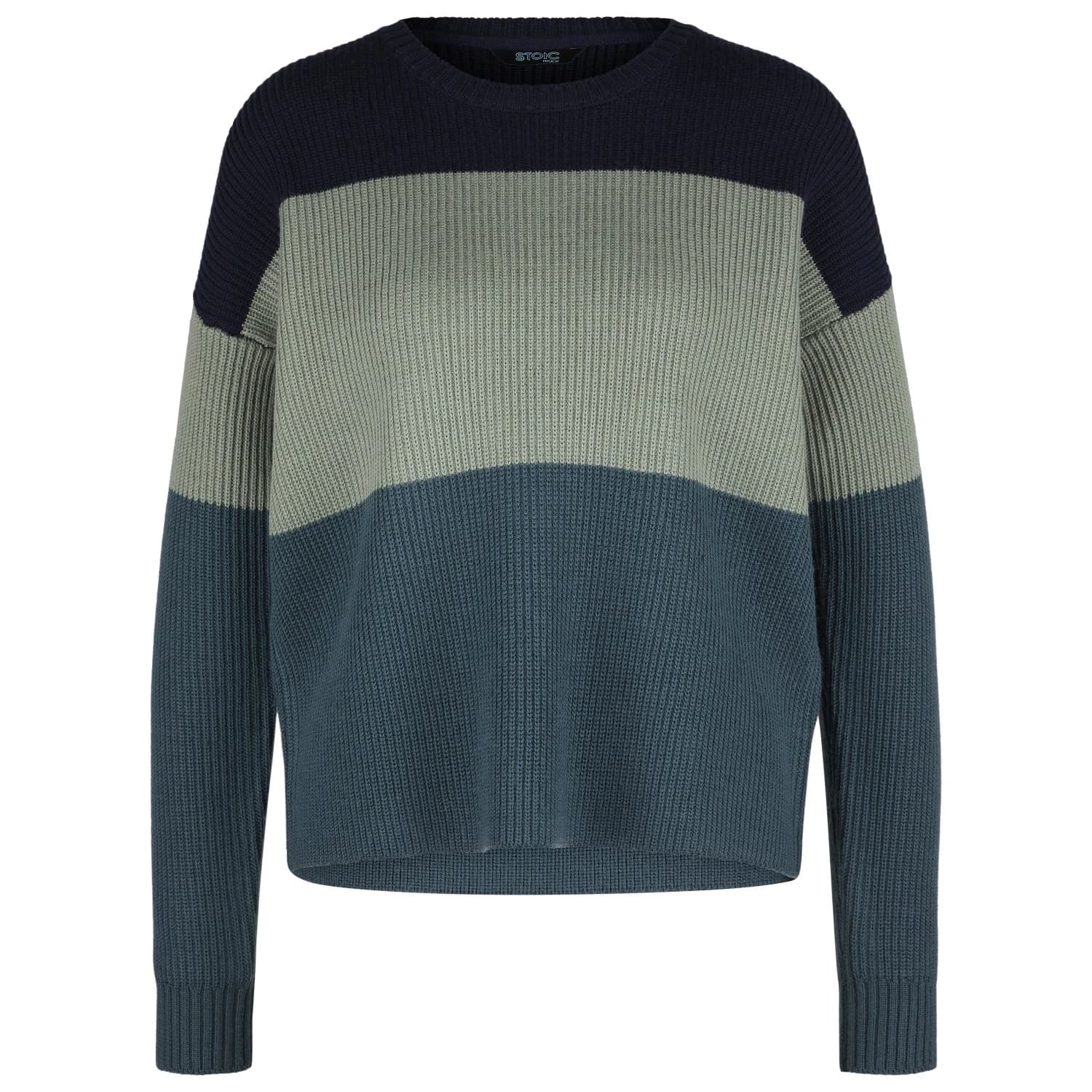 Дамски вълнен пуловер Stoic Women's Heavy MerinoKnit MMXX.Rutvik Sweater Merino jumper - Dark Navy Multi