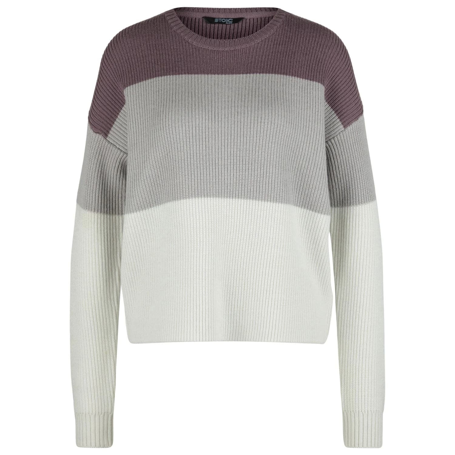 Дамски вълнен пуловер Stoic Women's Heavy MerinoKnit MMXX.Rutvik Sweater Merino jumper - Plum Dusk Multi