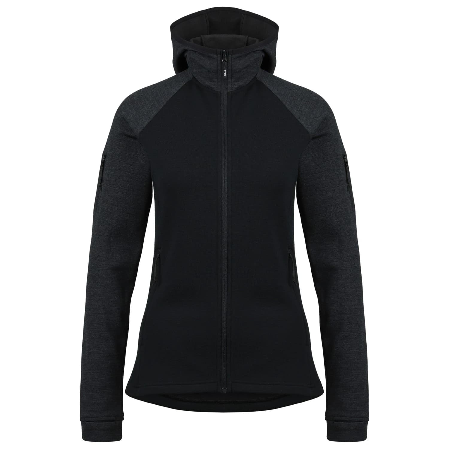 Дамско поларено яке Stoic Women's MerinoFleece335 KuolpaSt. Zip Hoody Fleece jacket - Black / Black Melange