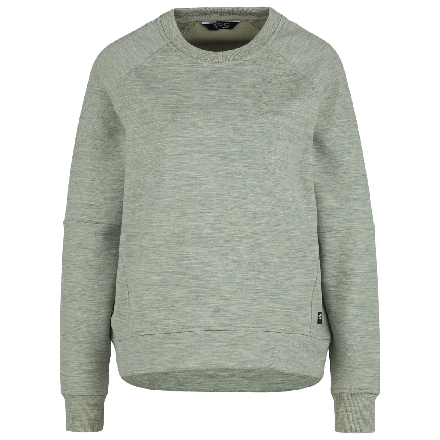 Дамски вълнен пуловер Stoic Women's MerinoFleece335 MMXX. Lulea Crew Merino jumper - Sage Grey Melange